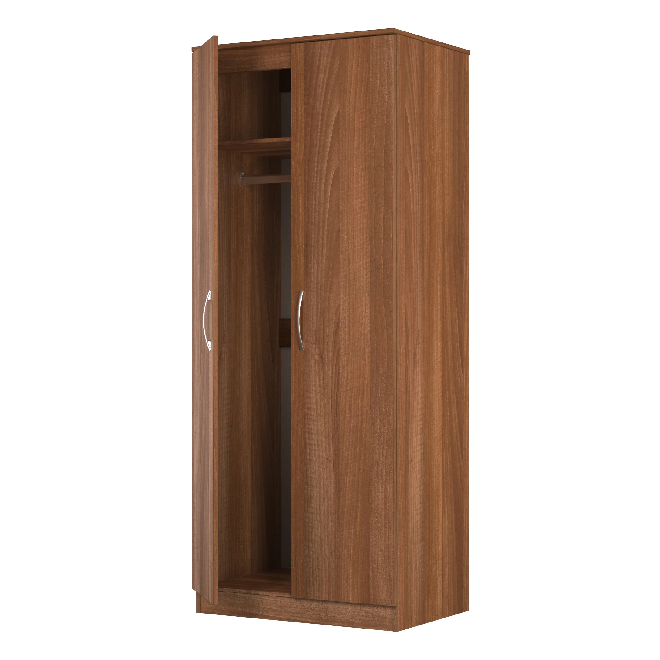 Alton Ready Assembled 2 Door Wardrobe in Noche Walnut - Image 5