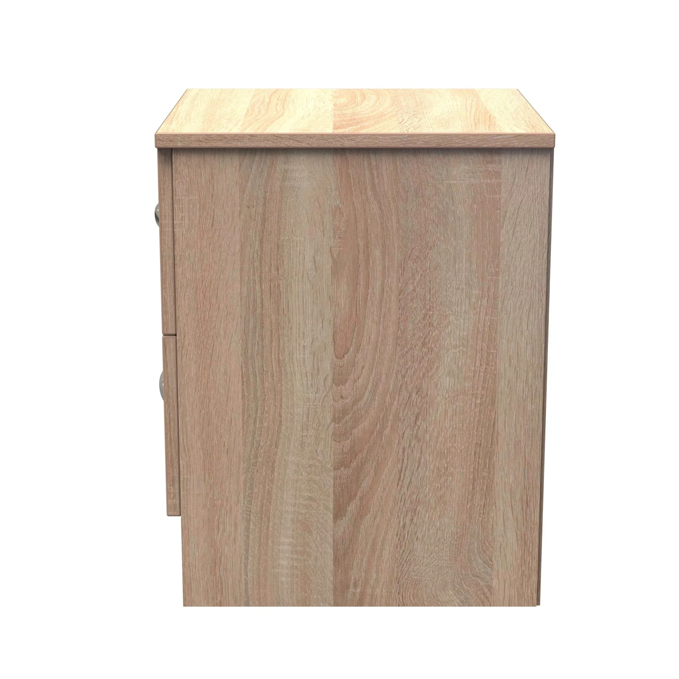 Alton Ready Assembled 2 Drawer Bedside Cabinet in Bardolino Oak - Image 3