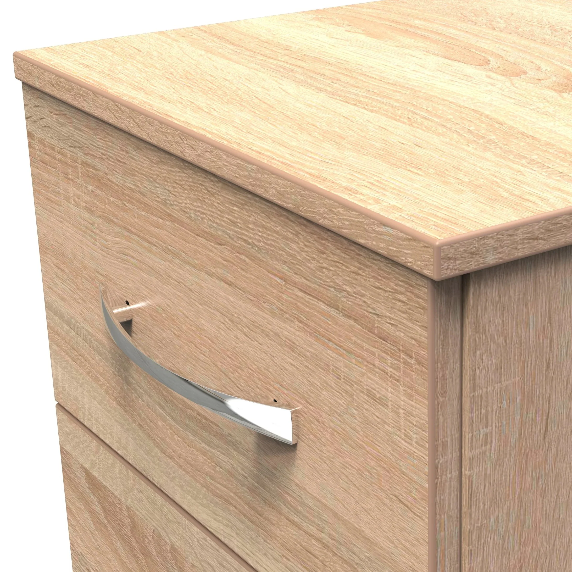 Alton Ready Assembled 2 Drawer Bedside Cabinet in Bardolino Oak - Image 4