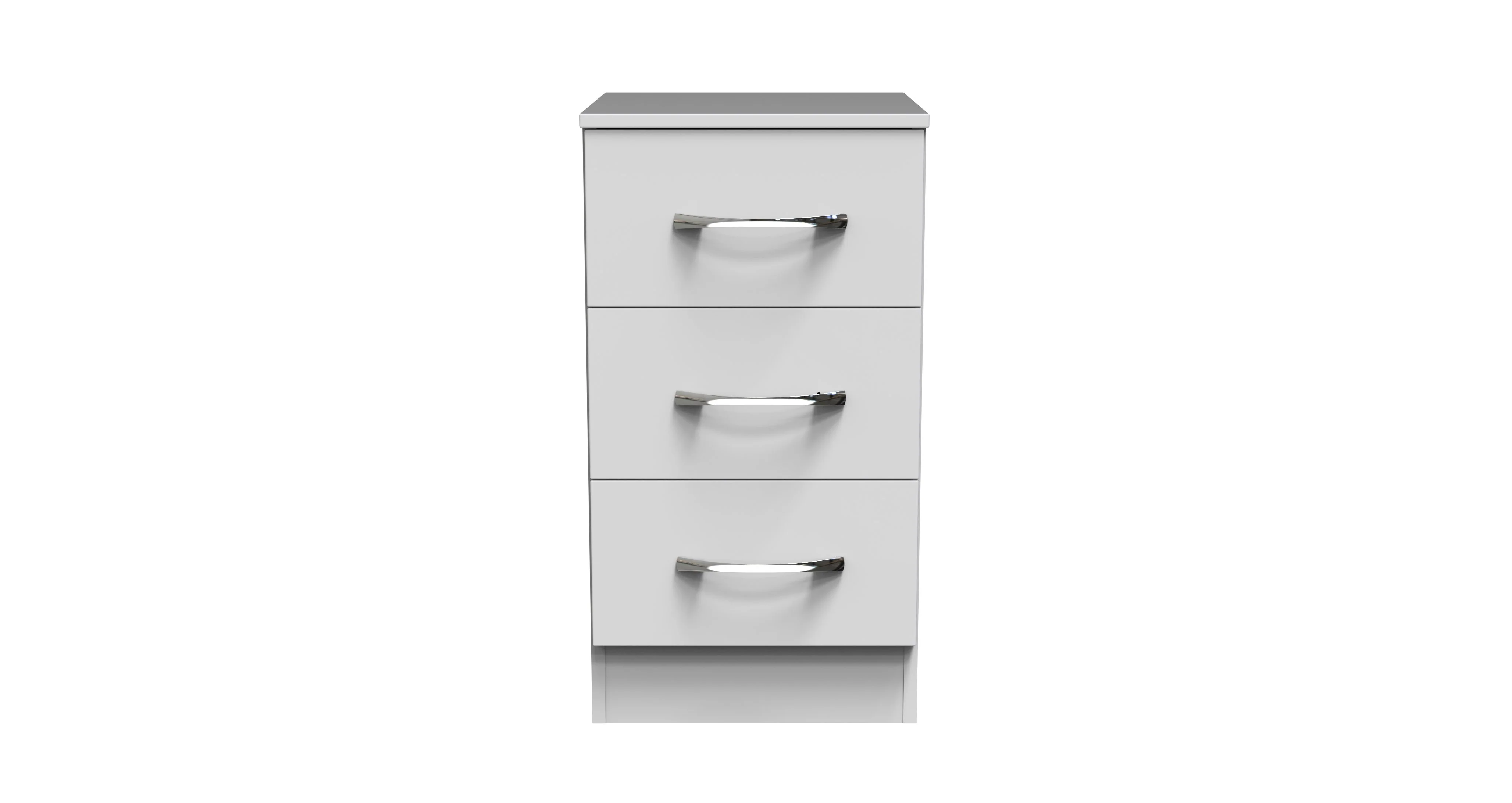 Alton Ready Assembled 3 Drawer Bedside Cabinet in White Matt - Image 2