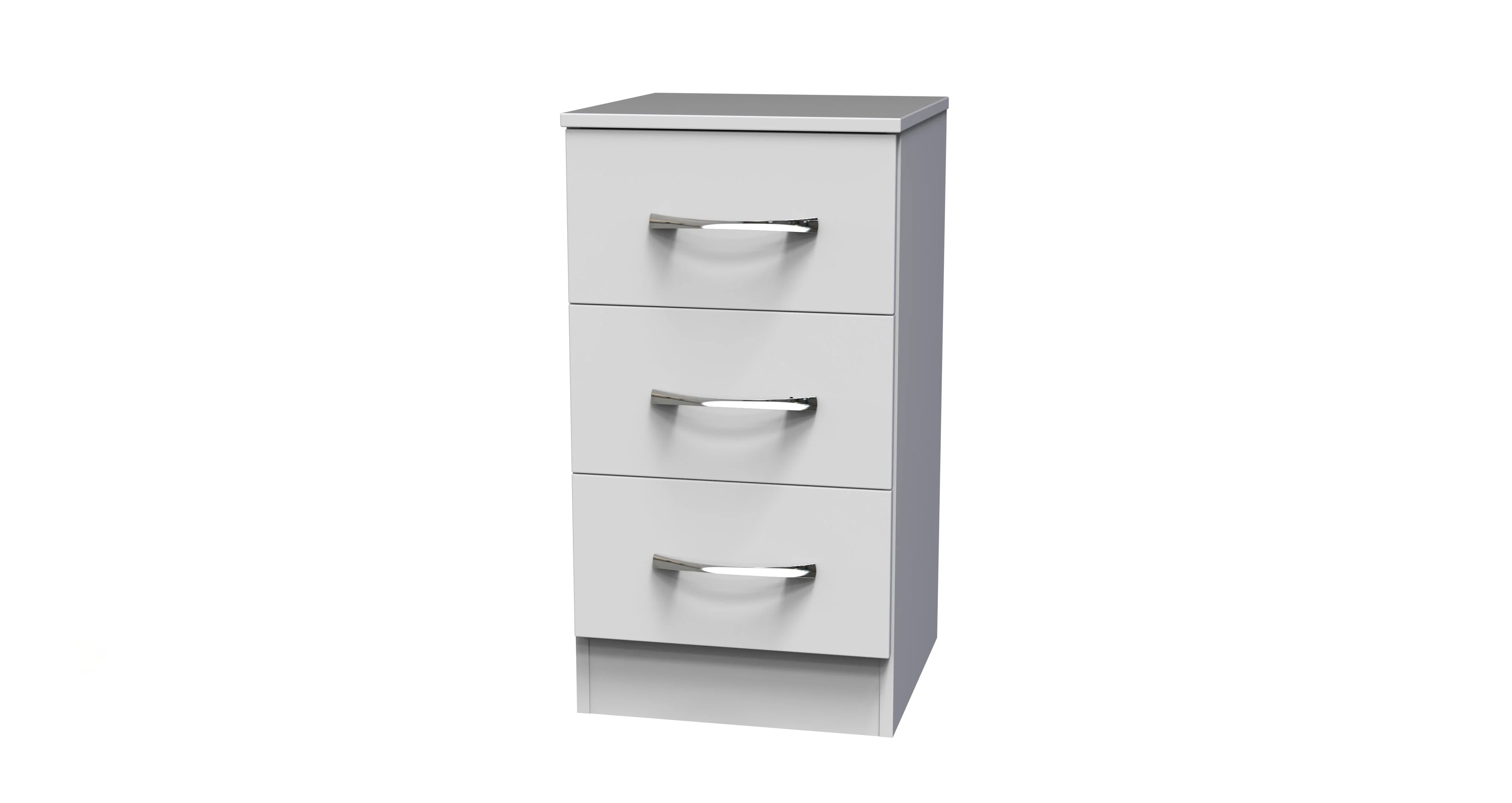 Alton Ready Assembled 3 Drawer Bedside Cabinet in White Matt - Image 4