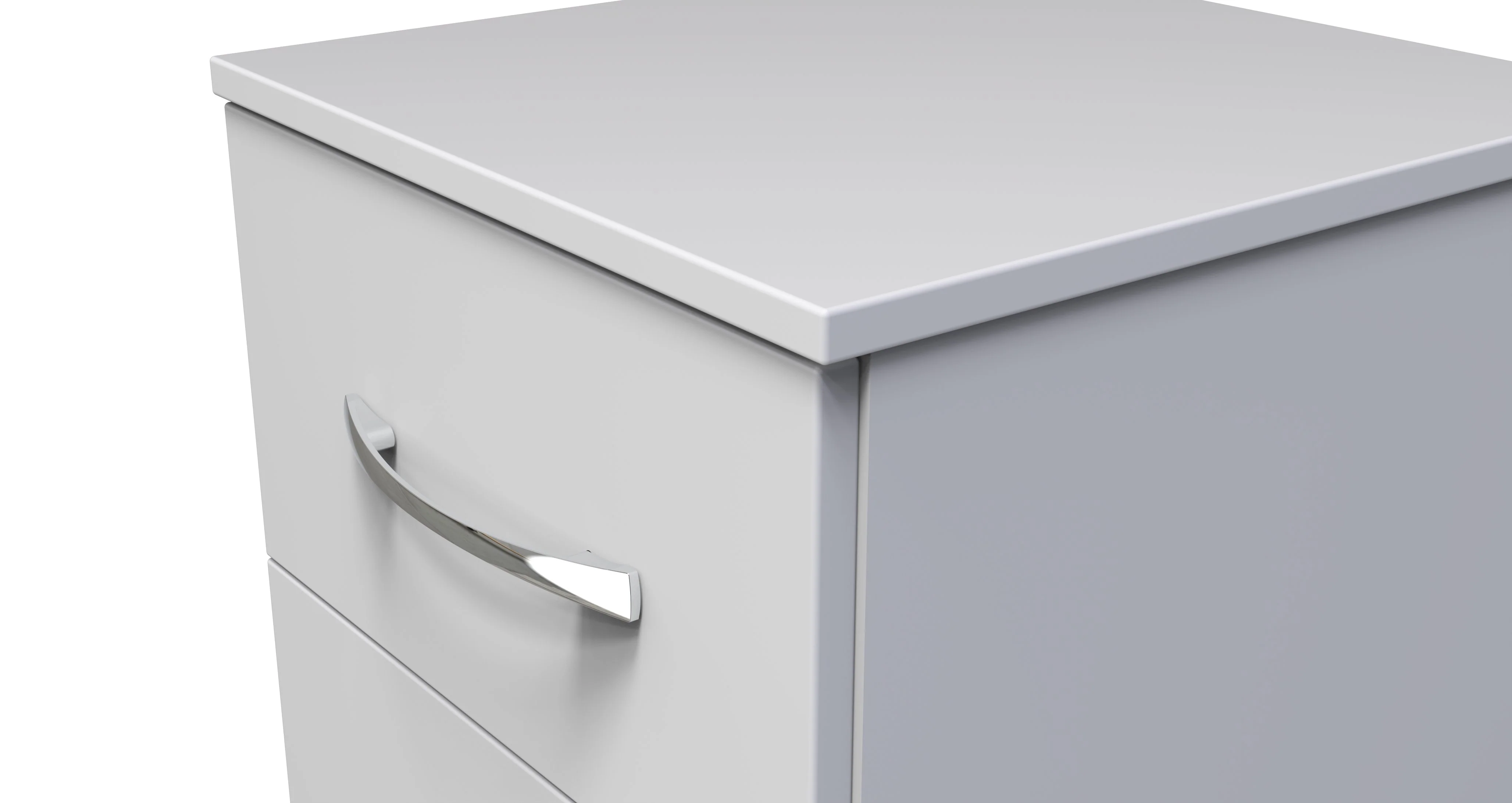 Alton Ready Assembled 3 Drawer Bedside Cabinet in White Matt - Image 5
