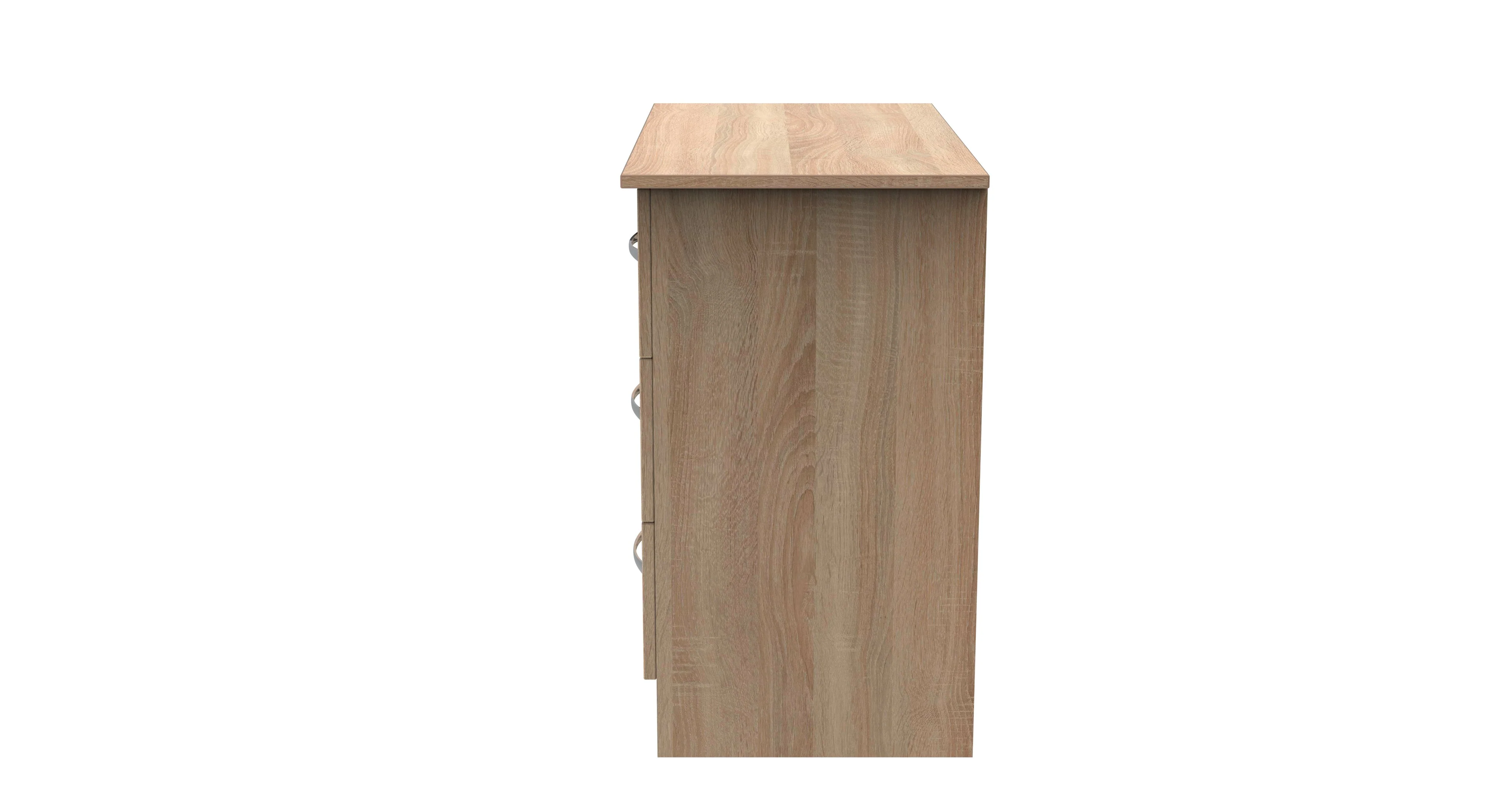Alton Ready Assembled 3 Drawer Chest in Bardolino Oak - Image 2