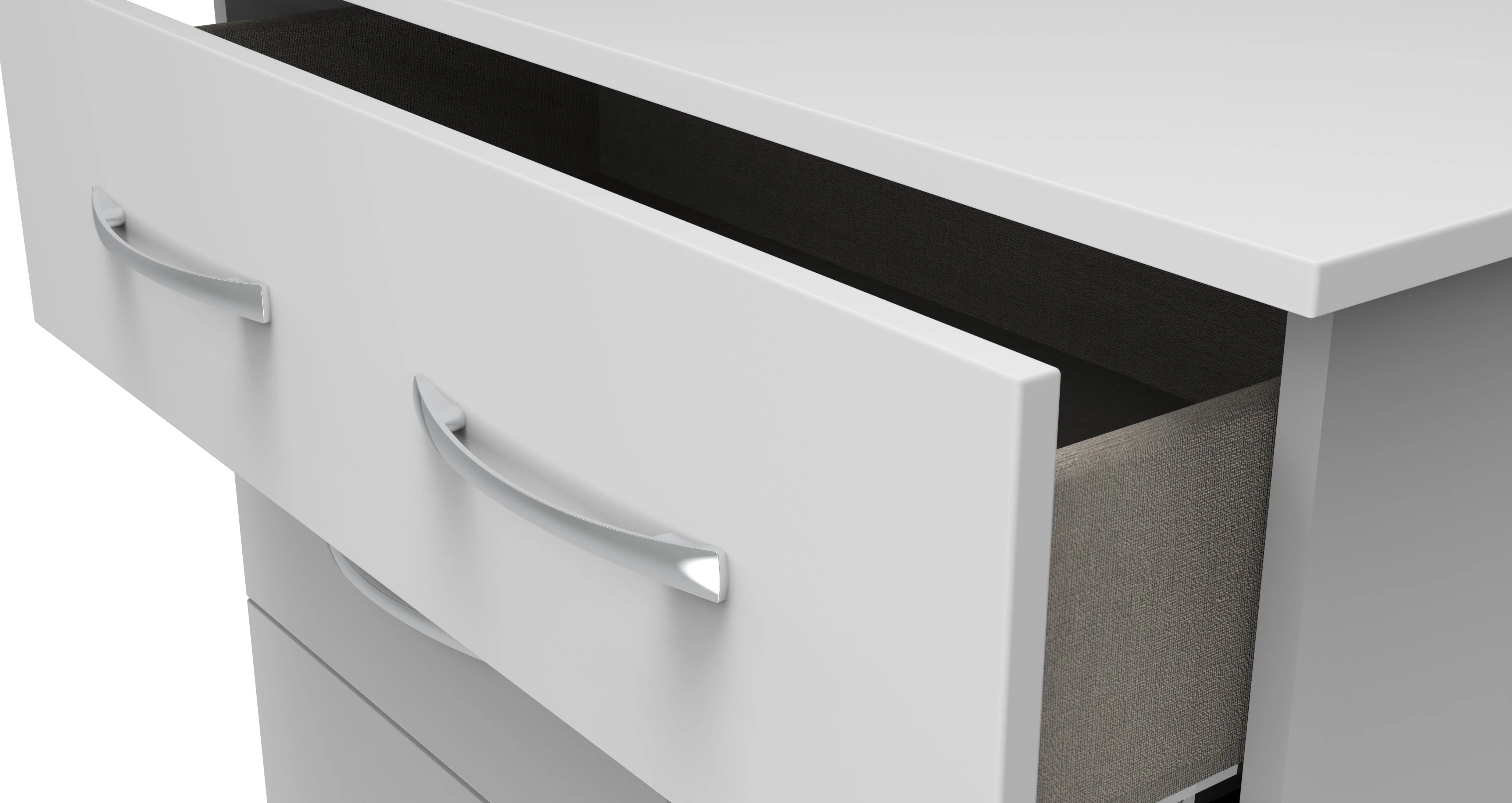 Alton Ready Assembled 3 Drawer Chest in White Matt - Image 11