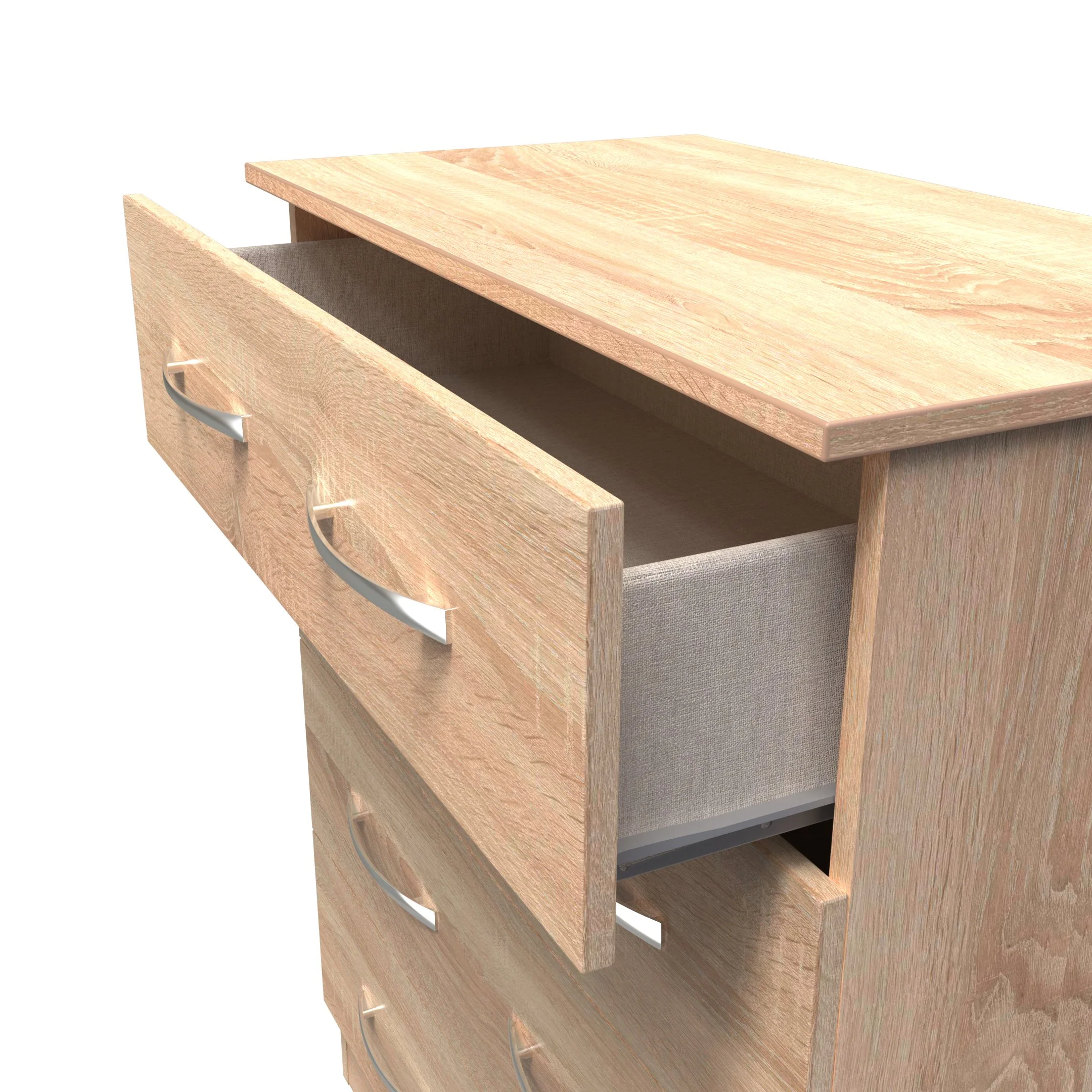 Alton Ready Assembled 4 Drawer Chest in Bardolino Oak - Image 10