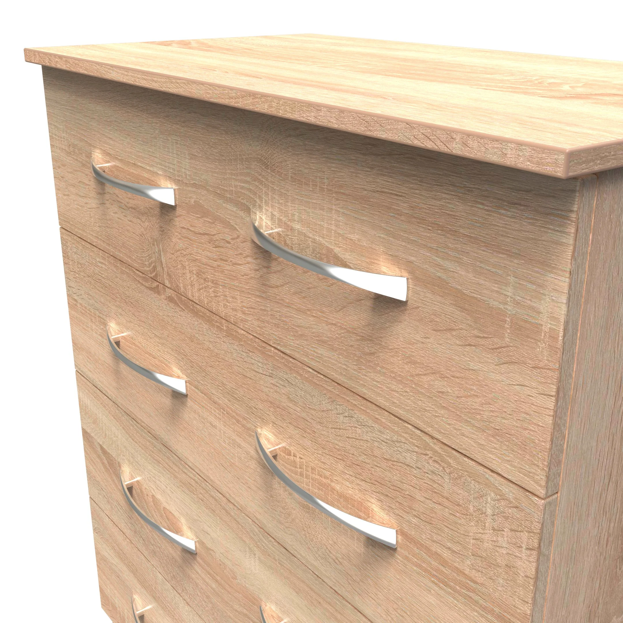 Alton Ready Assembled 4 Drawer Chest in Bardolino Oak - Image 4
