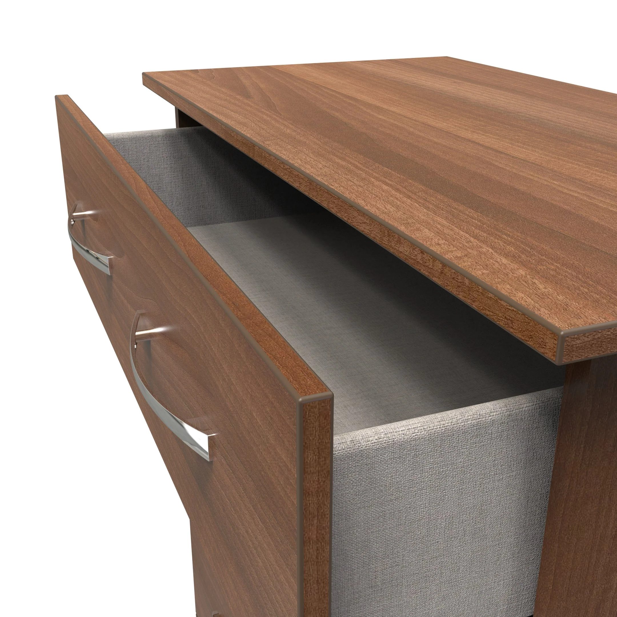 Alton Ready Assembled 5 Drawer Chest in Noche Walnut - Image 5
