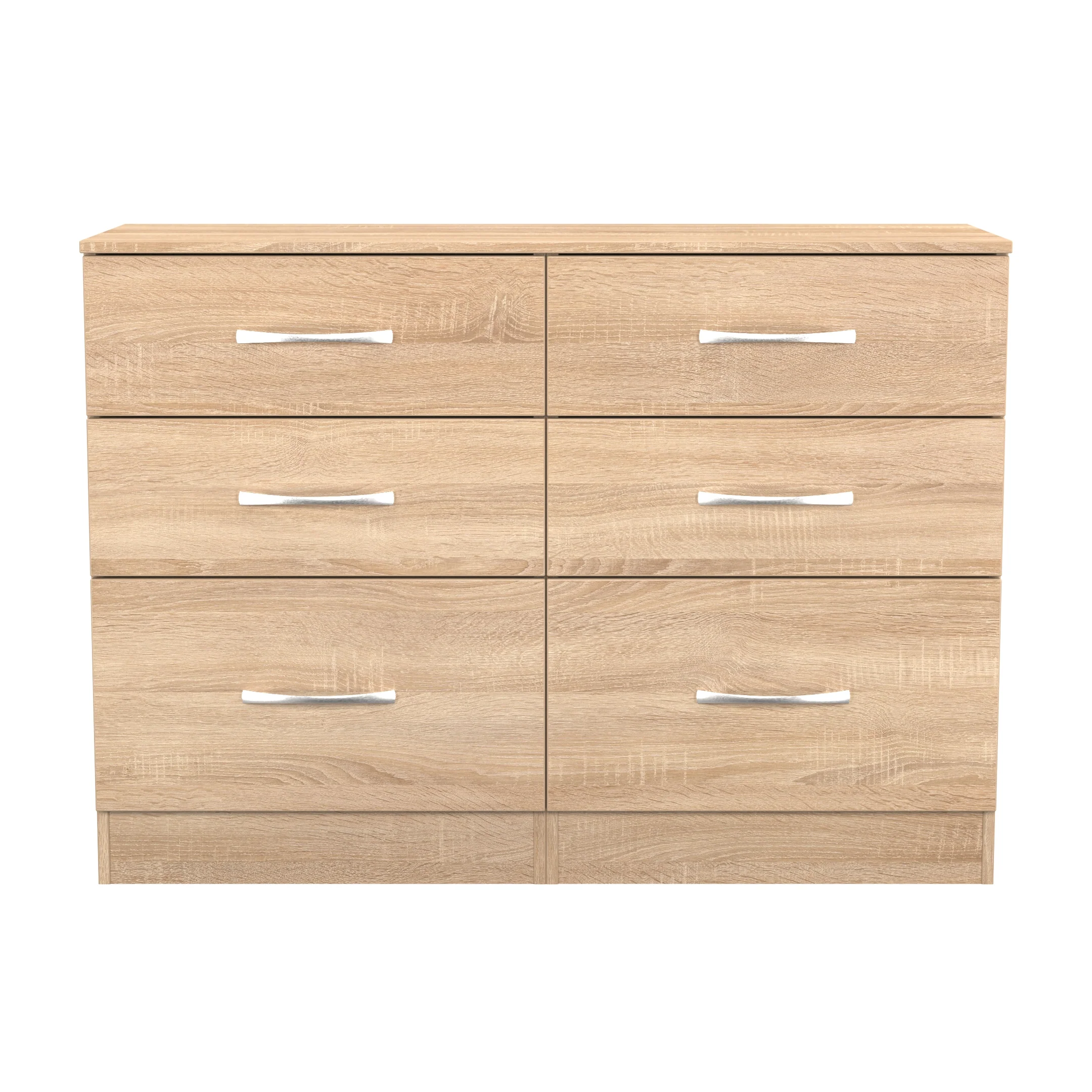 Alton Ready Assembled 6 Drawer Wide Chest in Bardolino Oak