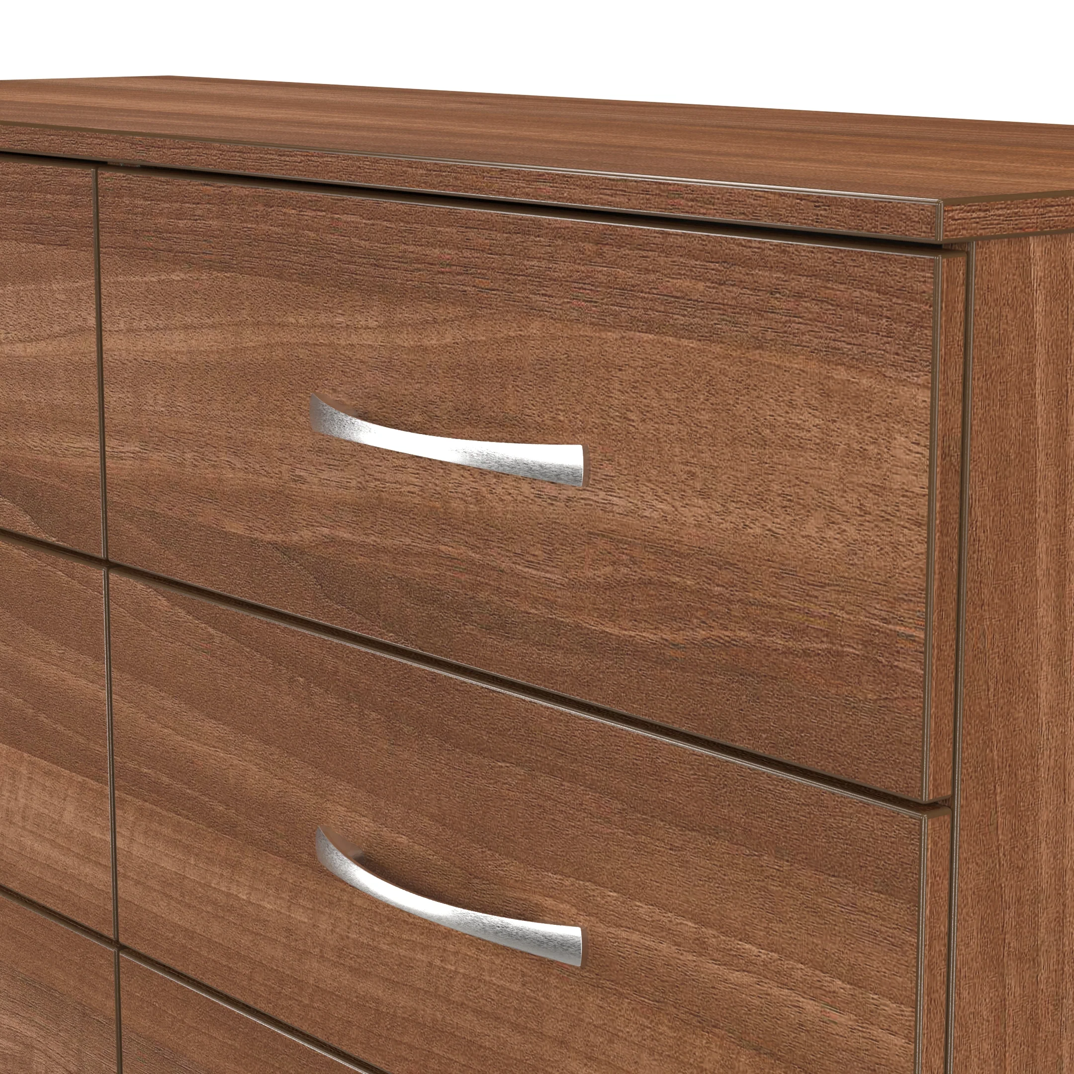 Alton Ready Assembled 6 Drawer Wide Chest in Noche Walnut - Image 7