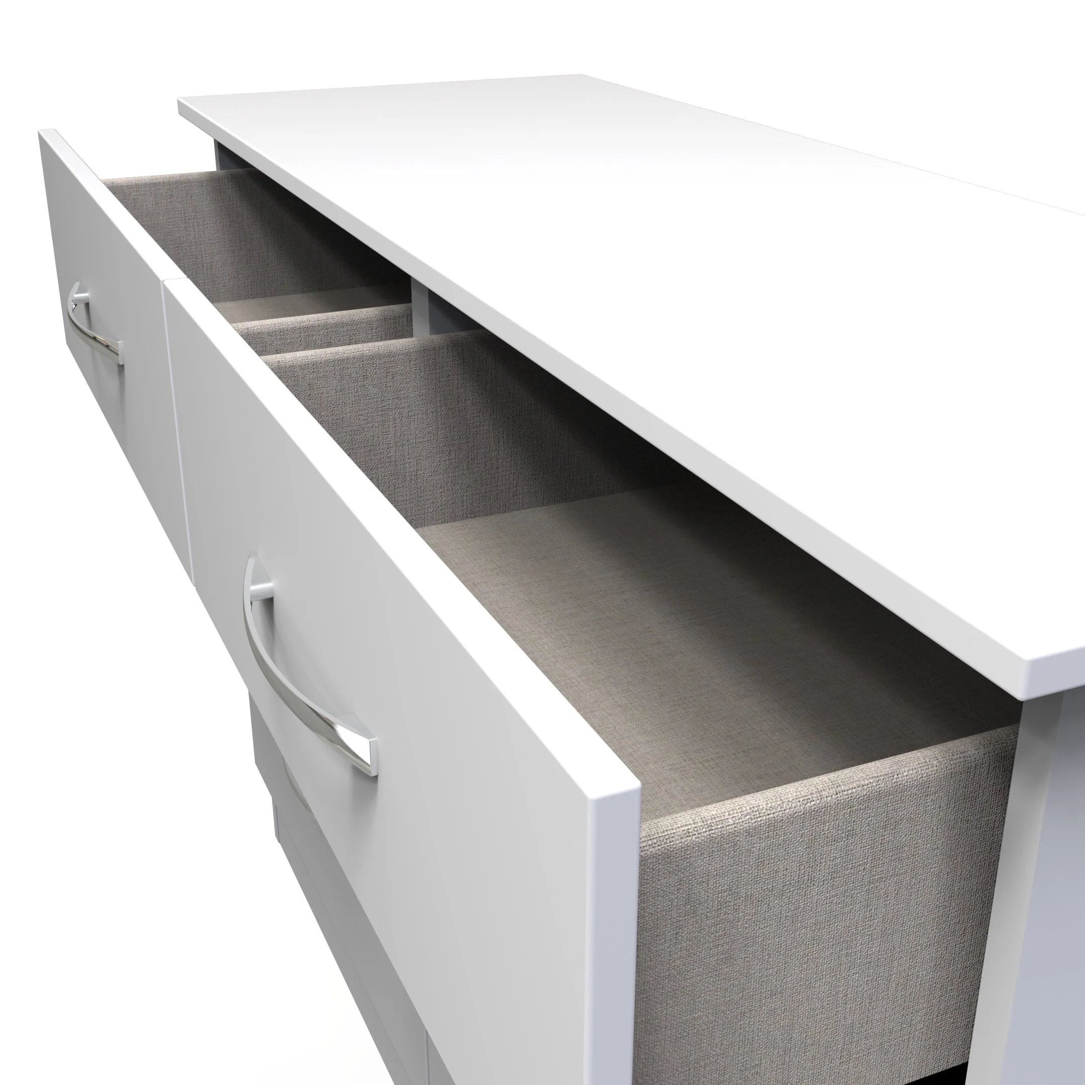 Alton Ready Assembled 6 Drawer Wide Chest in White Matt - Image 10