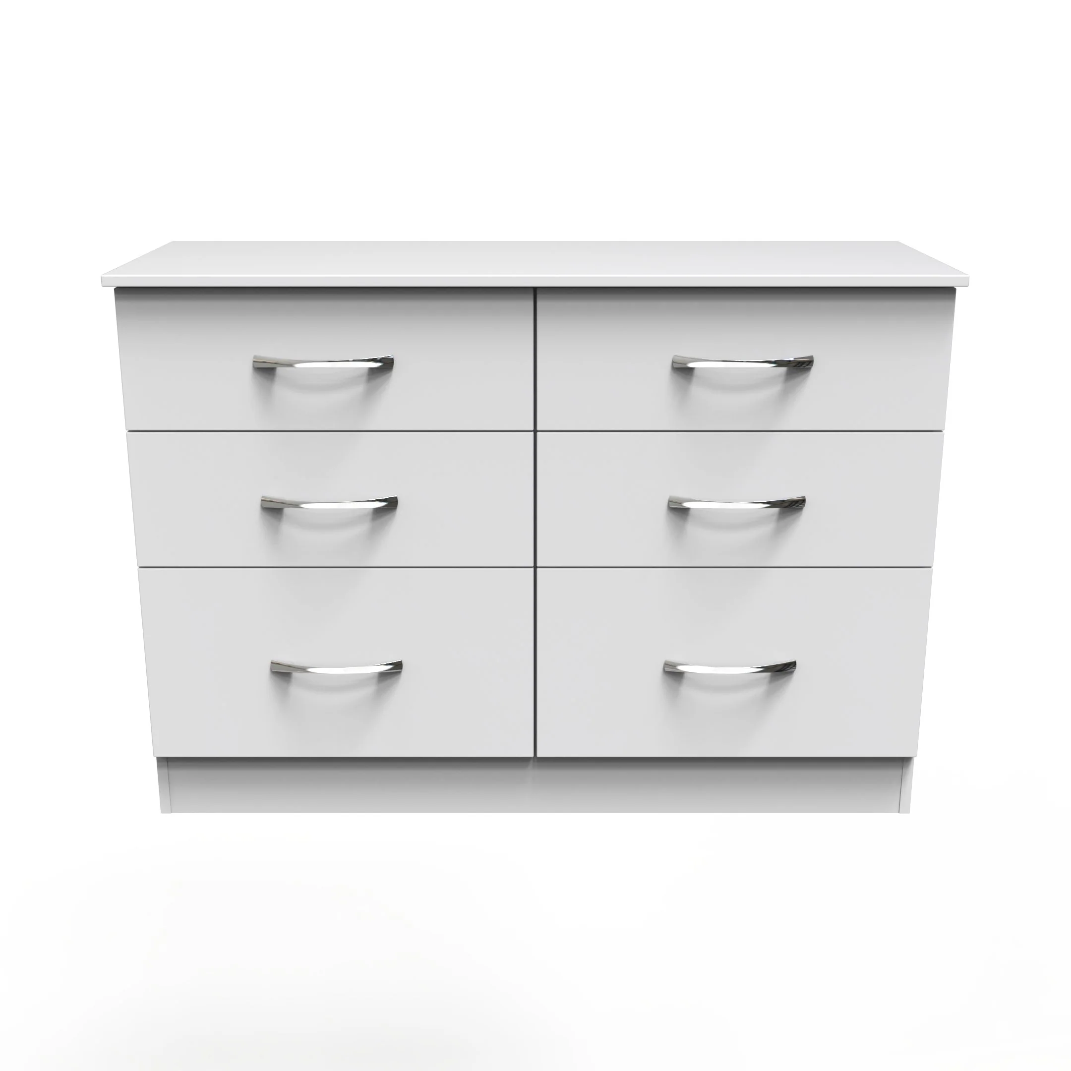 Alton Ready Assembled 6 Drawer Wide Chest in White Matt - Image 2