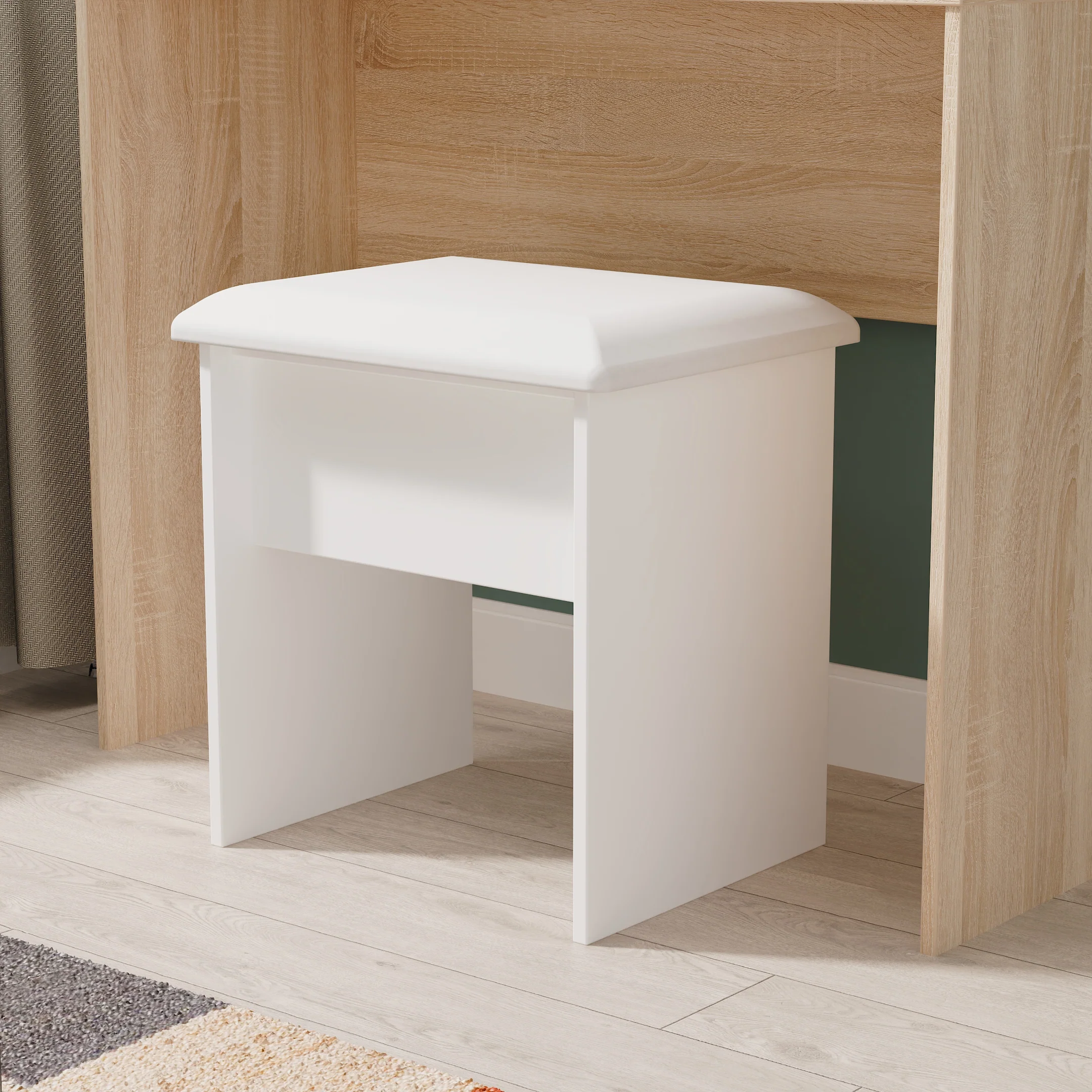 Alton Ready Assembled Stool in White Matt