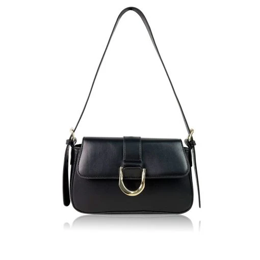 Amanda Faux Leather Shoulder Bag -  Black - Image 2