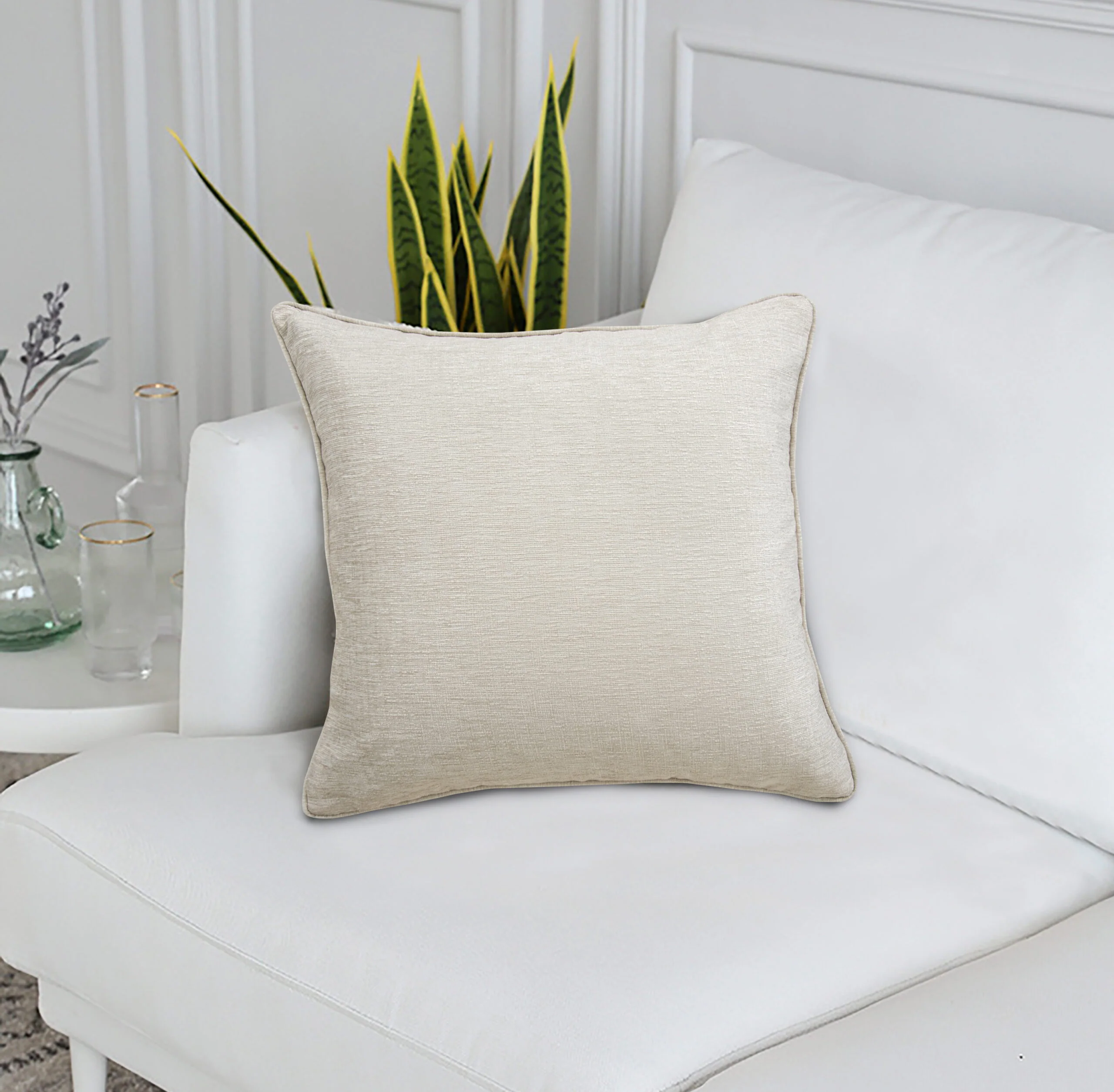AMBERLEY NATURAL POLYESTER FILLED CUSHION - Image 7