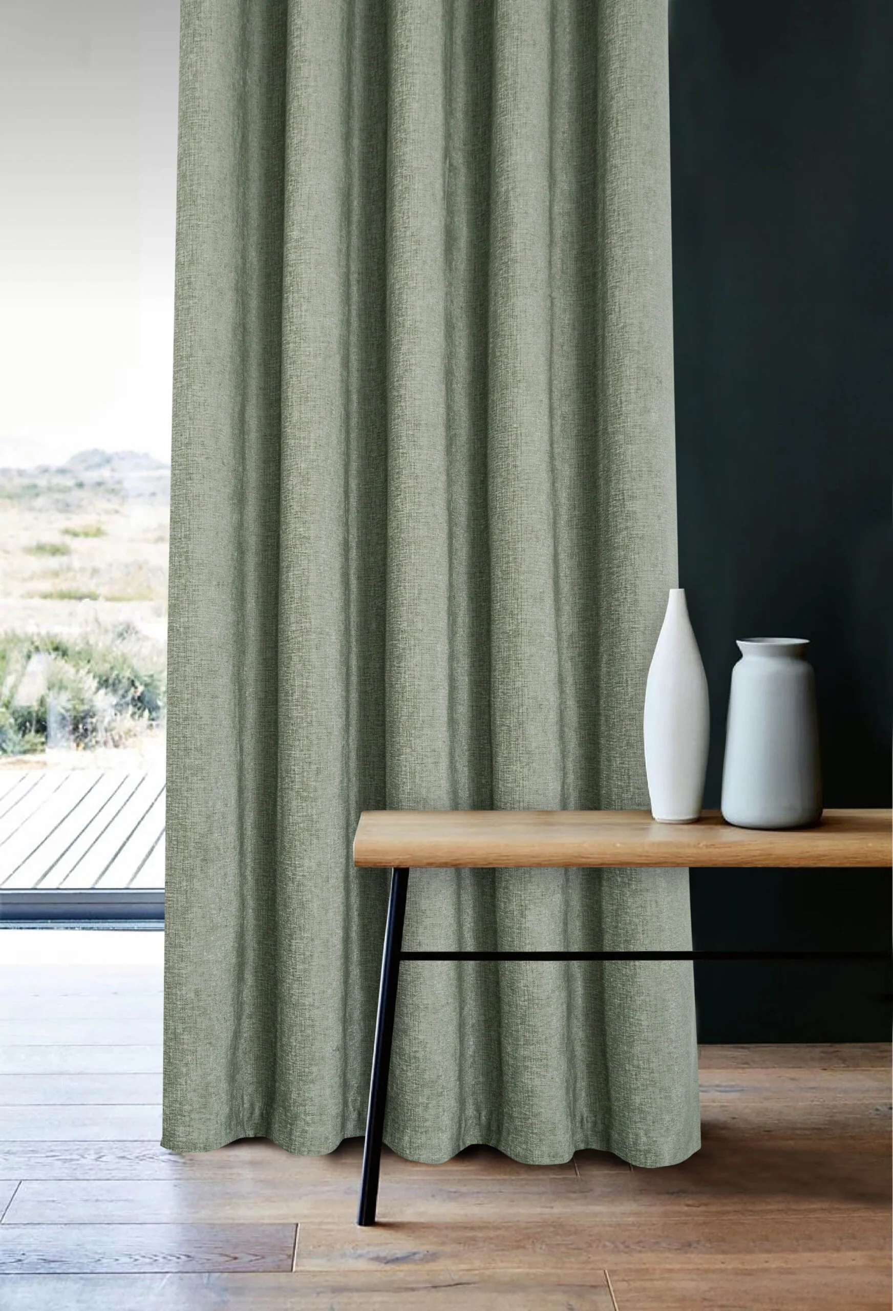 AMBERLEY SAGE DOOR CURTAIN 66 X 84 - Image 4