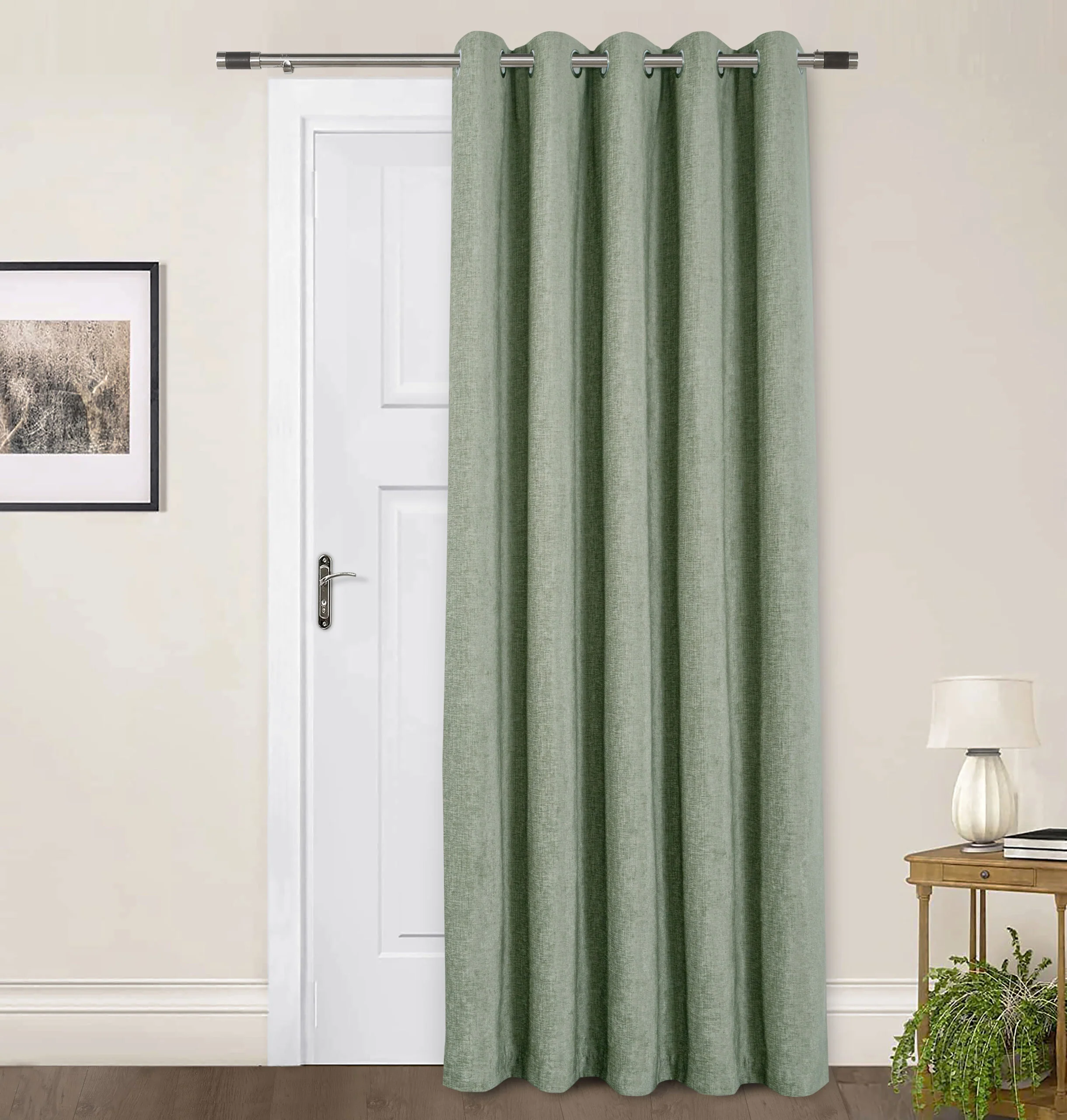 AMBERLEY SAGE EYELET CURTAINS THERMAL - Image 5