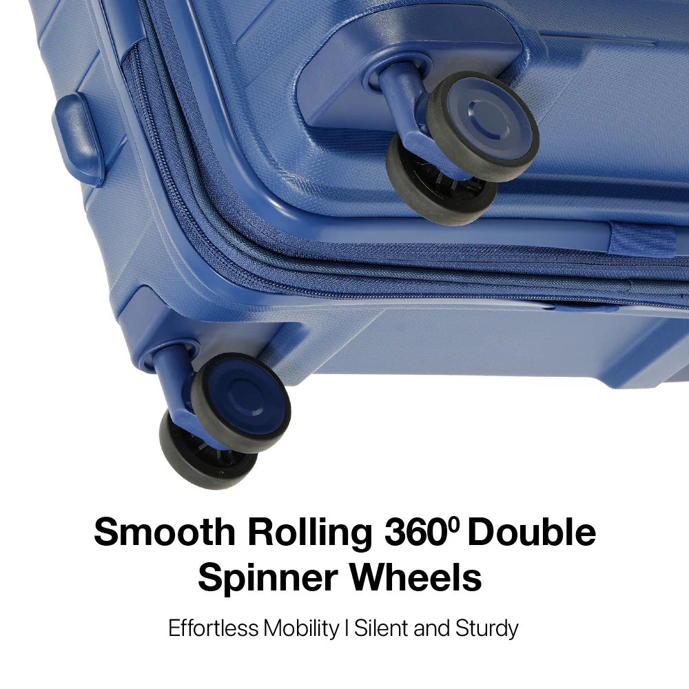 American Traveller Rapid Air PP Hard Trolley Case 3 Piece Set - Navy - Image 2