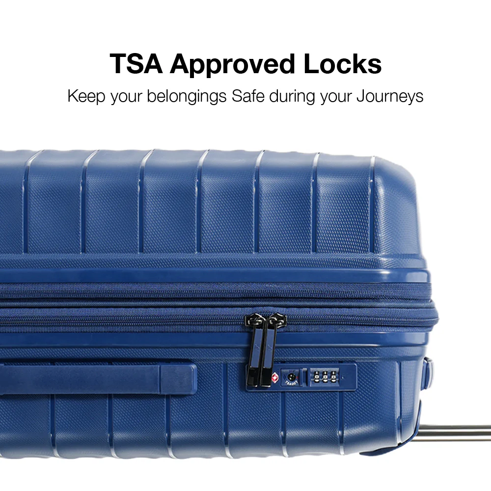 American Traveller Rapid Air PP Hard Trolley Case 3 Piece Set - Navy - Image 3