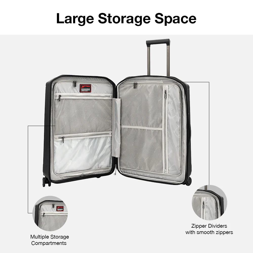 American Traveller Richmont PP Hard Trolley Case 3 Piece Set - Black - Image 6