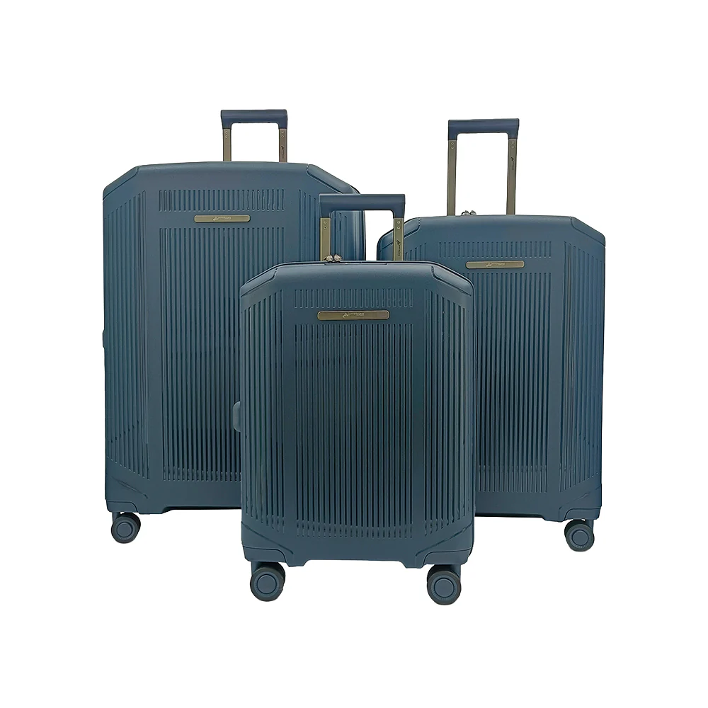 American Traveller Richmont PP Hard Trolley Case 3 Piece Set - Navy Blue