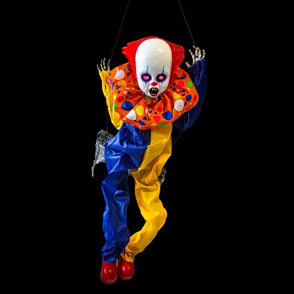 Halloween Animated Swinging Clown 50cm - Image 2