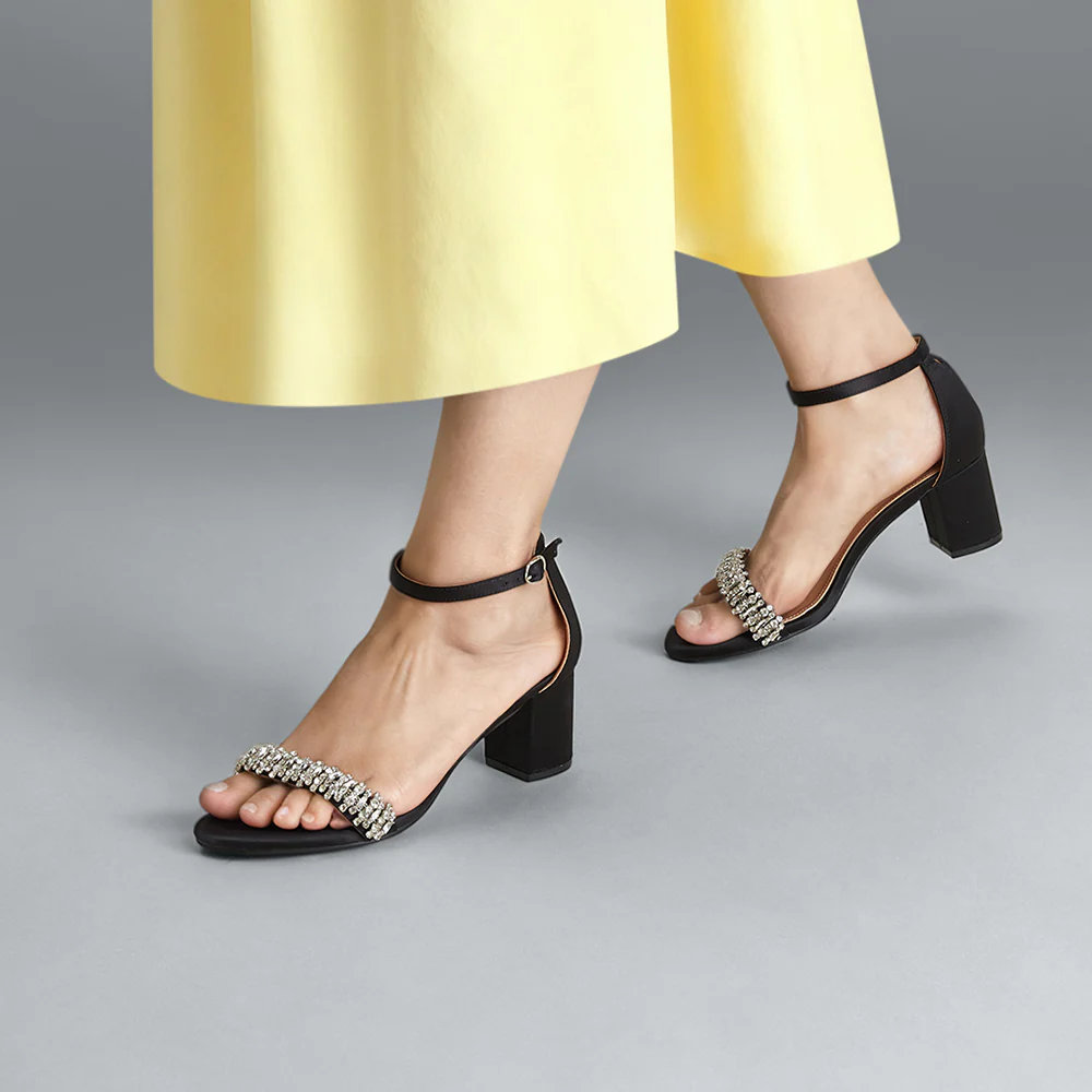 Ankle Strap Open Toe Block Heels Pumps Sandals - Image 2