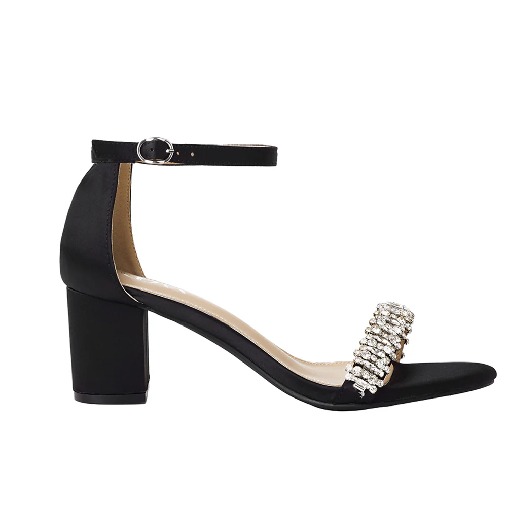 Ankle Strap Open Toe Block Heels Pumps Sandals - Image 5