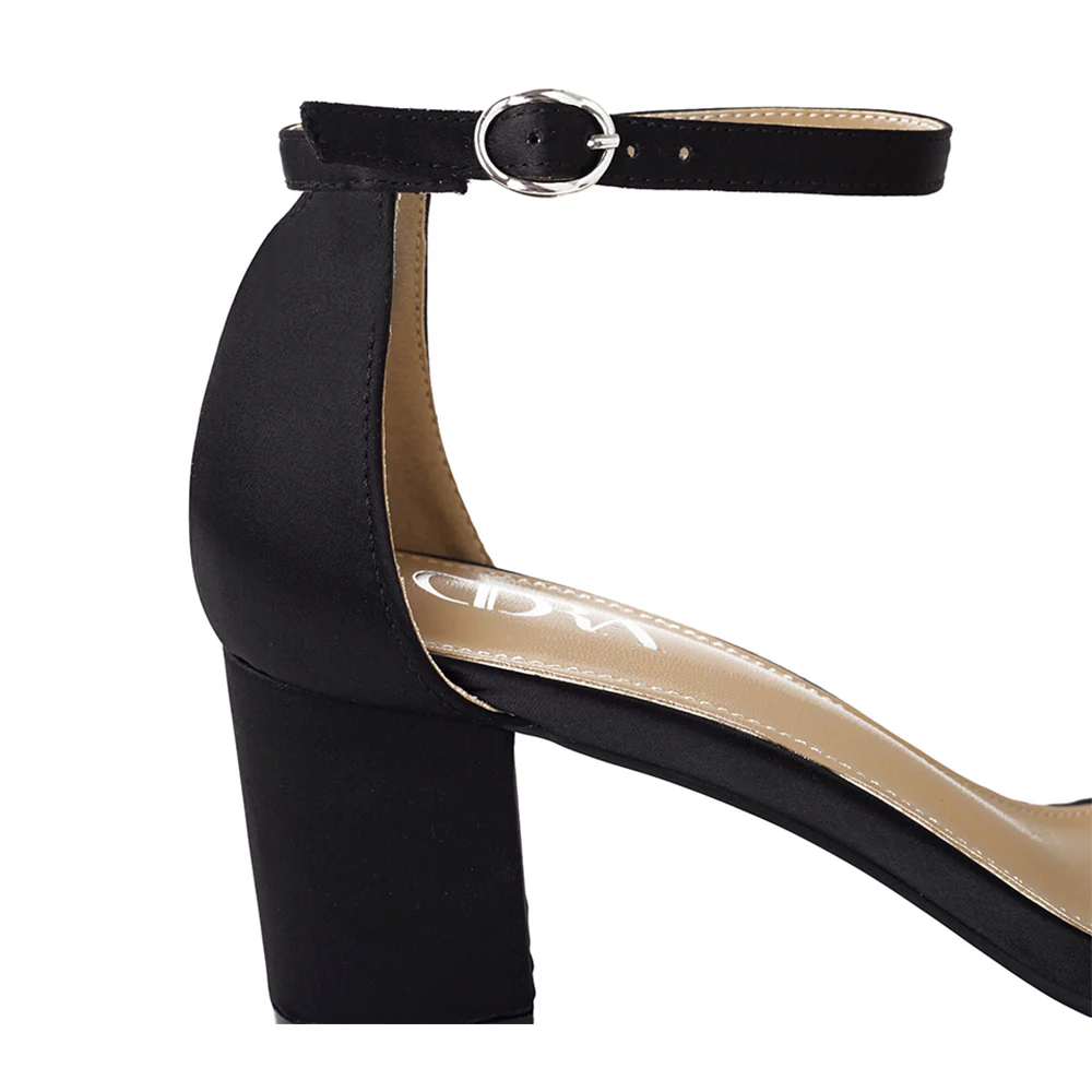 Ankle Strap Open Toe Block Heels Pumps Sandals - Image 7