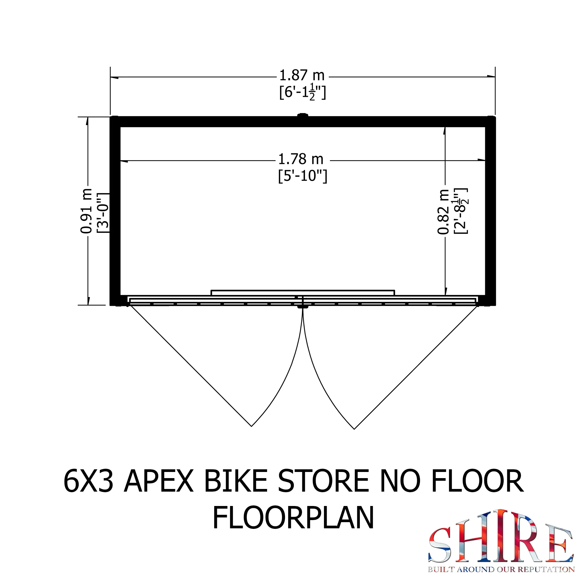 Apex Bike Store Shiplap, No Floor - Image 4