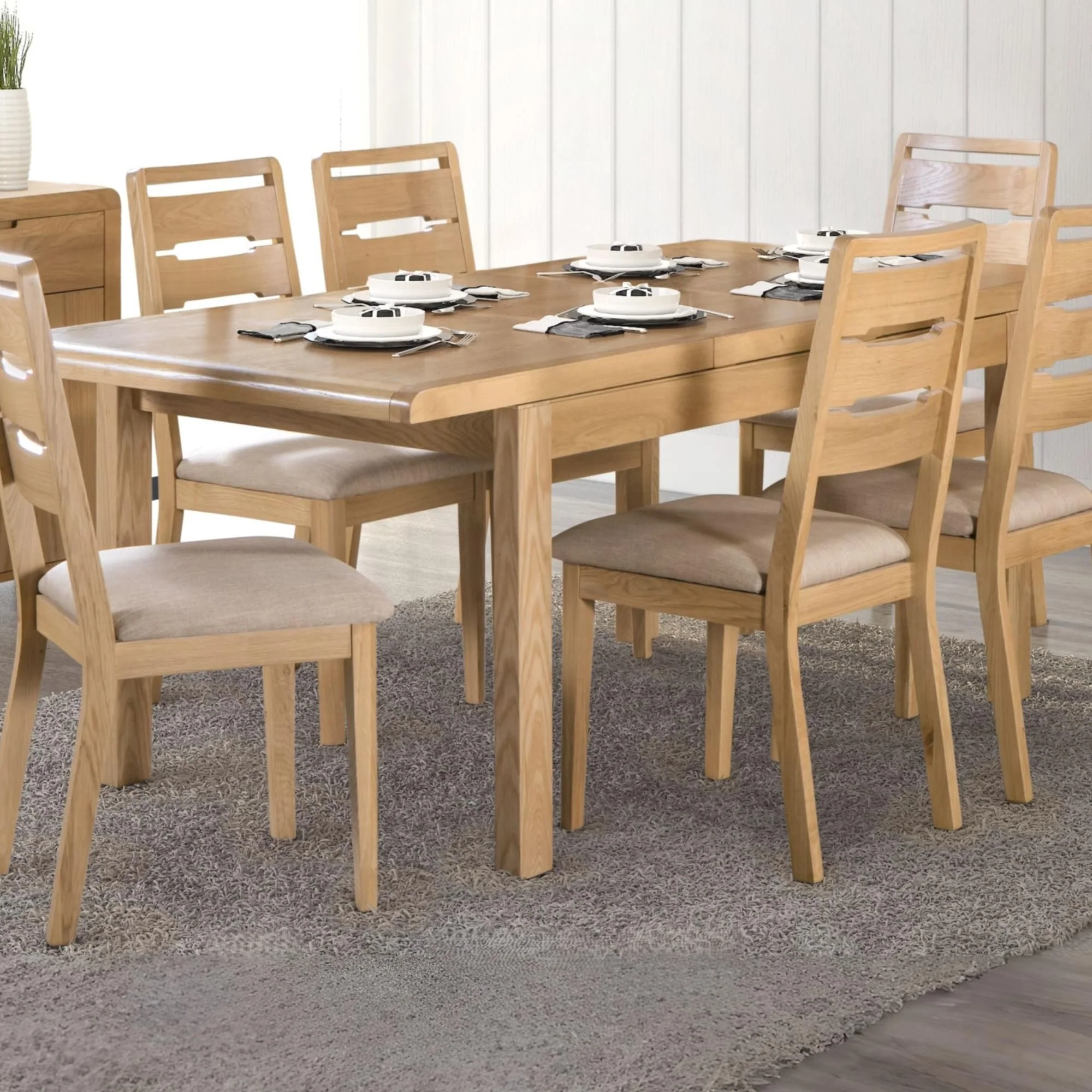 ARC OAK DINING TABLE
