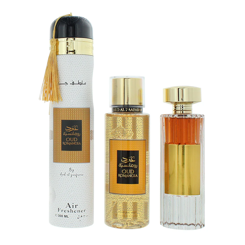Ard Al Zaafaran Oud Romancea 3 Piece Gift Set: Eau De Parfum 100ml - Perfume Mis - Image 2