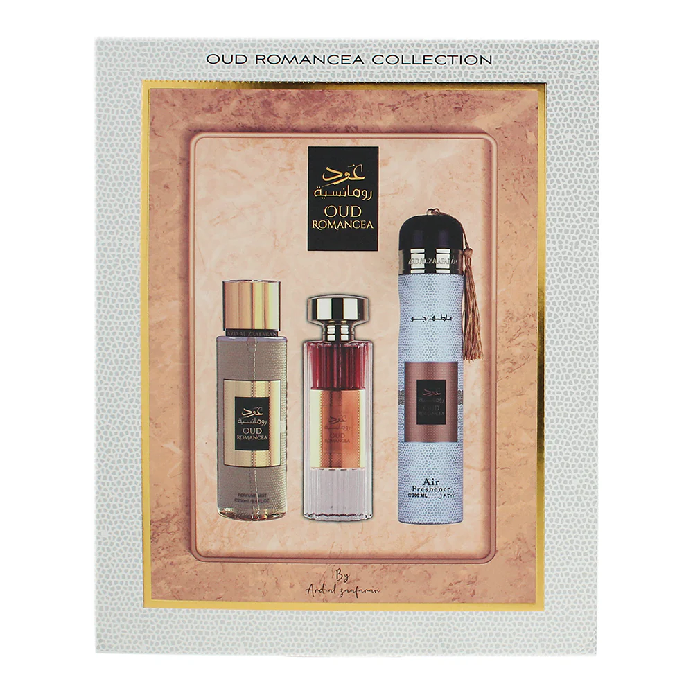Ard Al Zaafaran Oud Romancea 3 Piece Gift Set: Eau De Parfum 100ml - Perfume Mis - Image 3