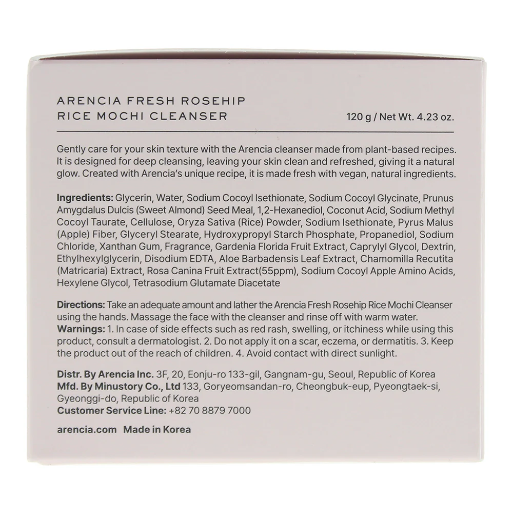Arencia Fresh Royal Rosehip Mochi Cleanser 120g - Image 2