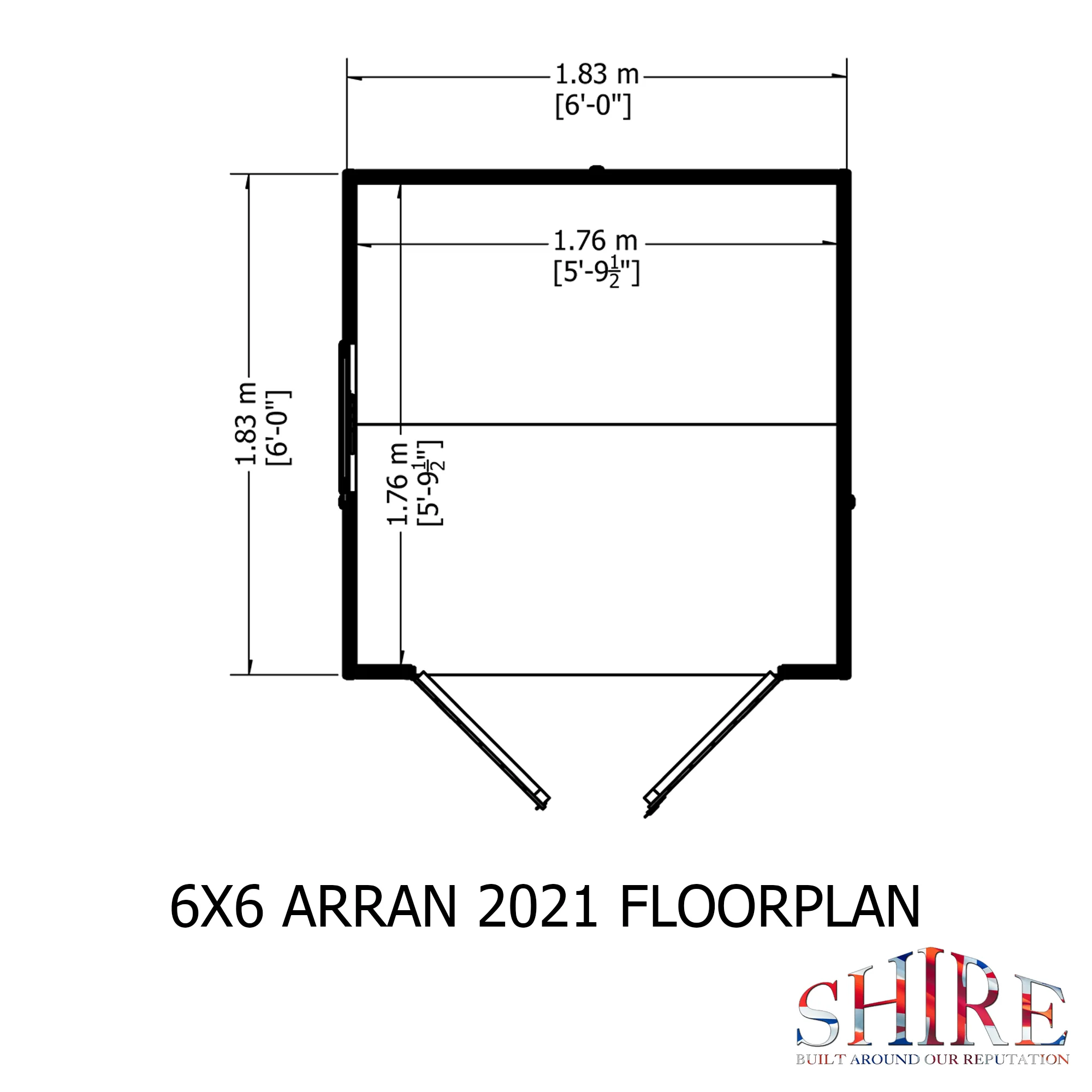 Arran 6 X 6 Shiplap Apex Shed - Image 7