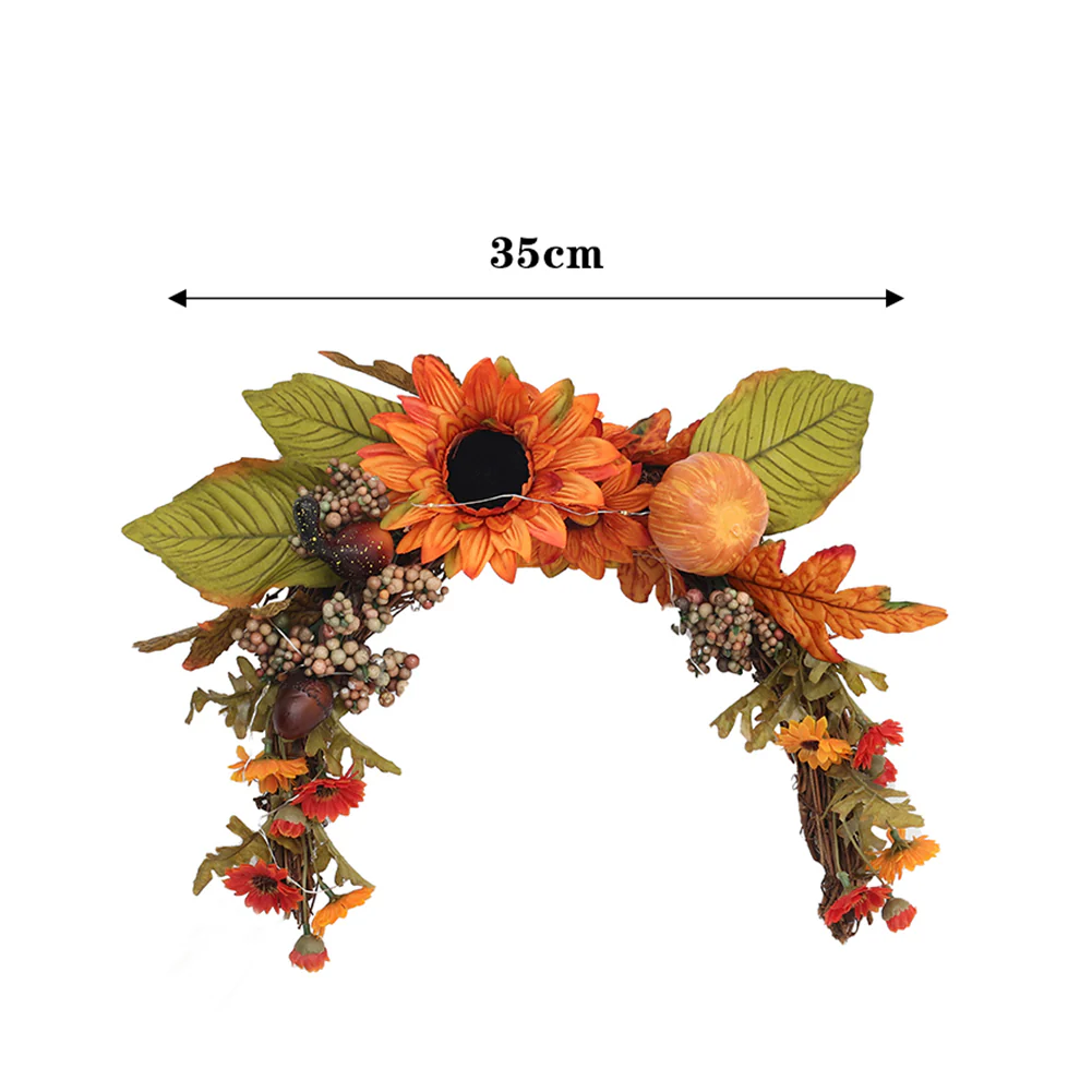 Artificial Sunflower Pumpkin Swag - Image 3