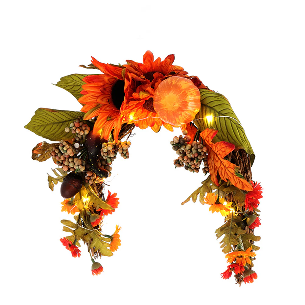 Artificial Sunflower Pumpkin Swag - Image 4