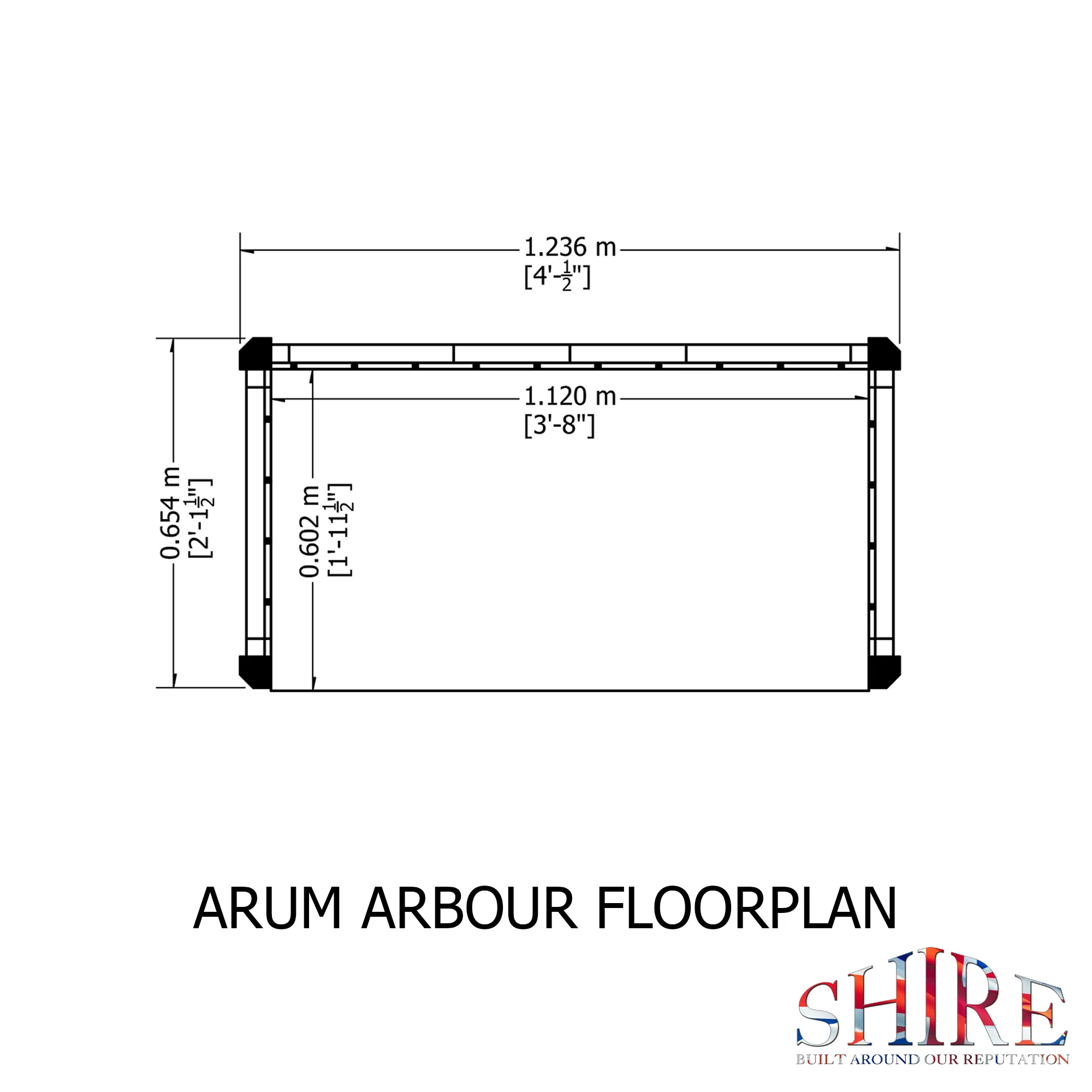 Arum Pressure Treated Arbour Seat - Image 4