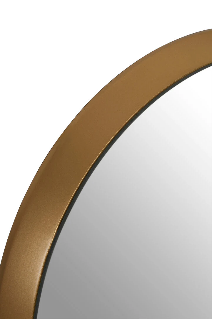 Athena Medium Round Wall Mirror With Gold Frame 44cm Dia - Image 4