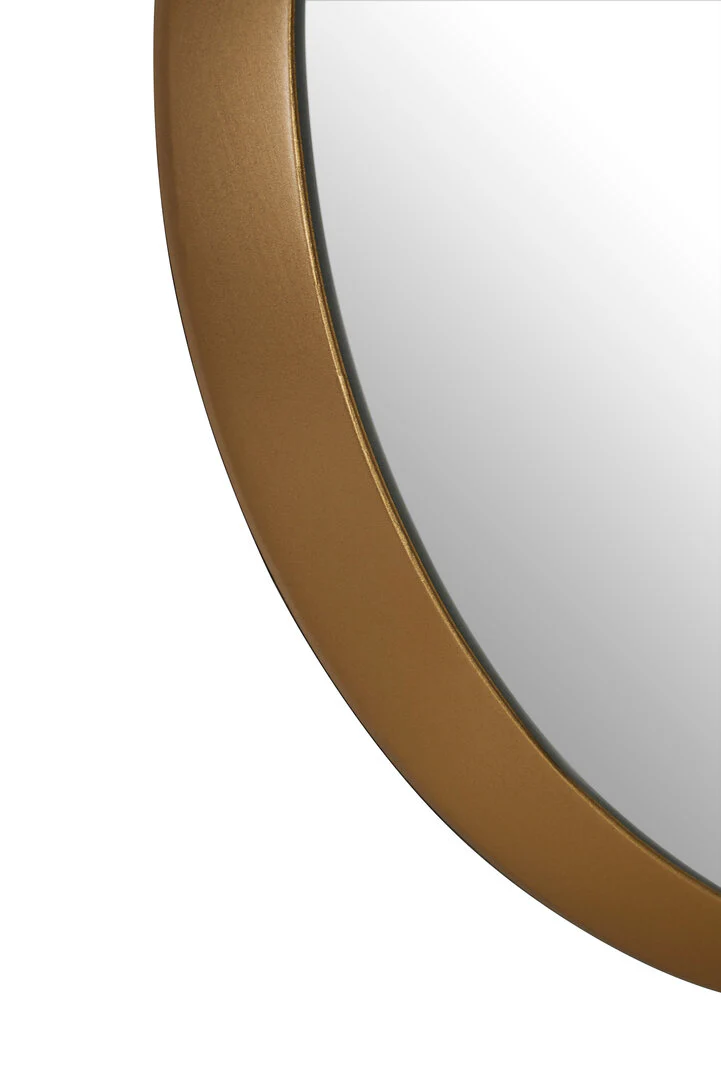 Athena Medium Round Wall Mirror With Gold Frame 44cm Dia - Image 5