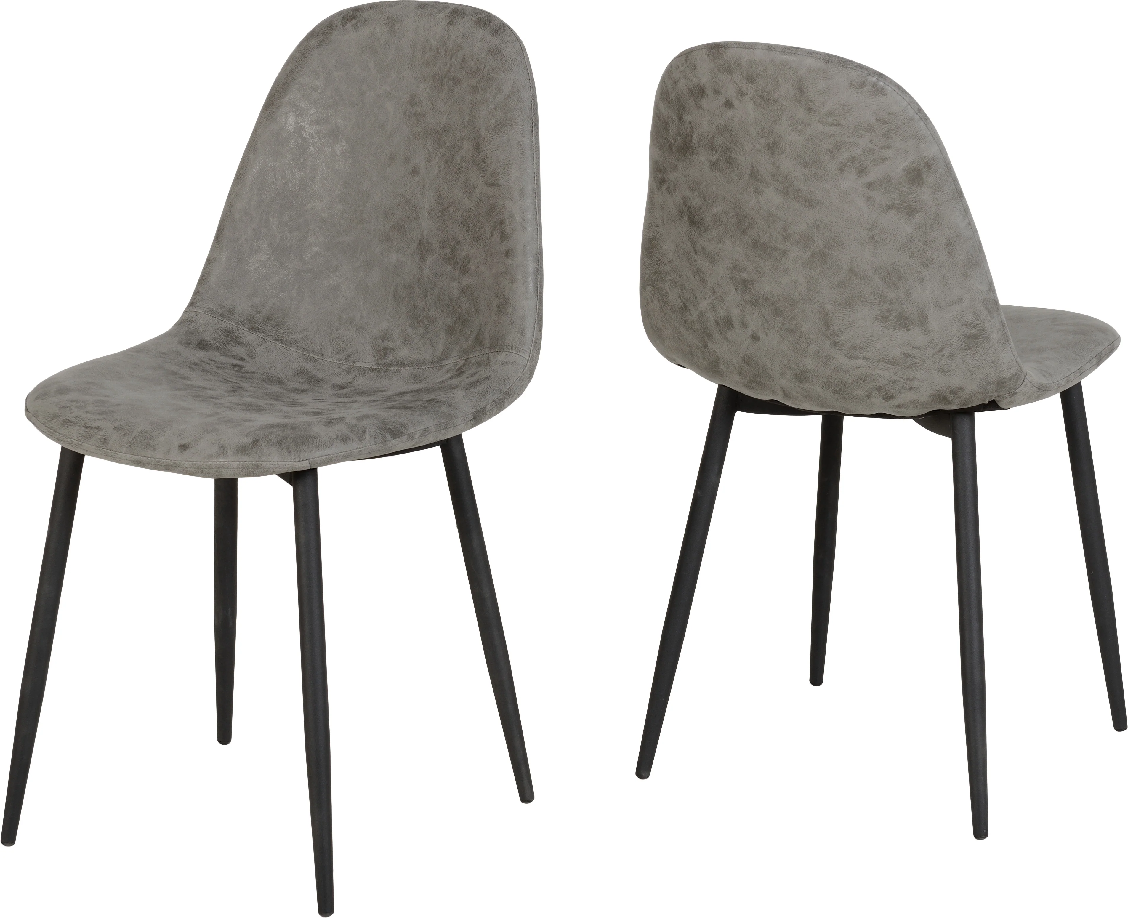 Athens Dining Chair - Set Of 2 - Grey PU