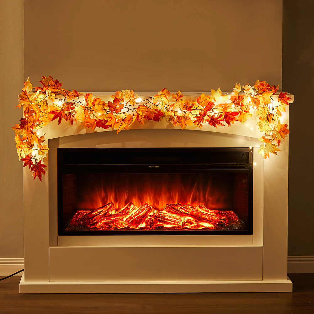 Autumn Artificial Maple Vine With Lights
