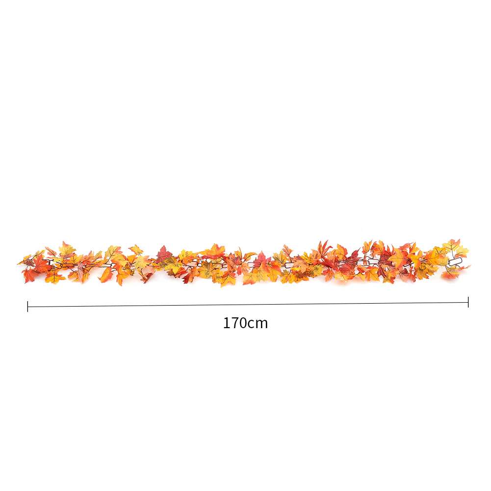 Autumn Artificial Maple Vine With Lights - Image 3