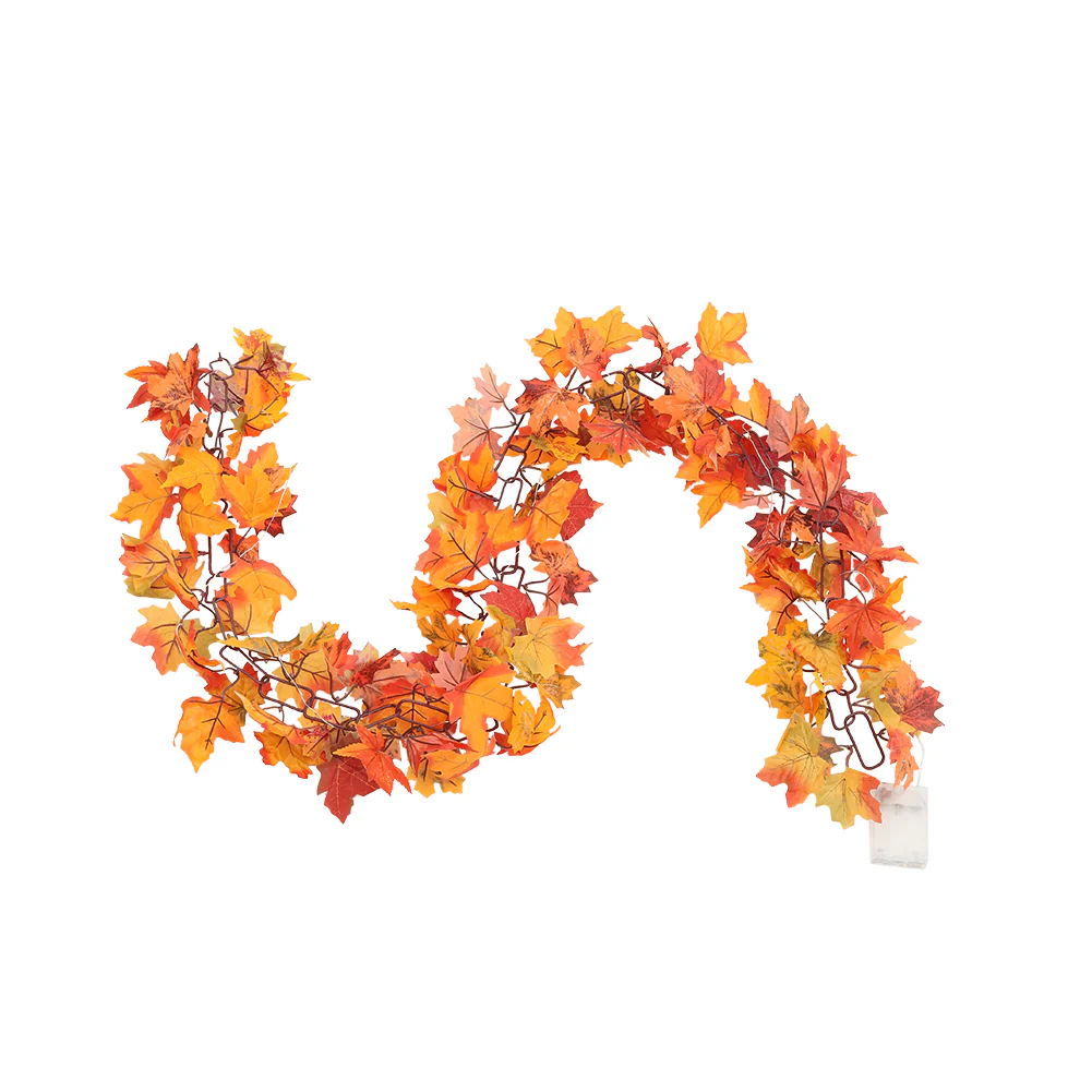 Autumn Artificial Maple Vine With Lights - Image 4