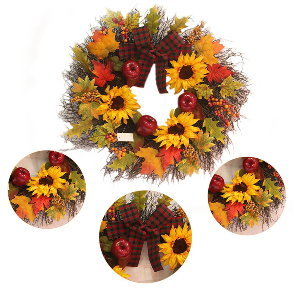 Autumn Sunflower LED Wreath - Image 4
