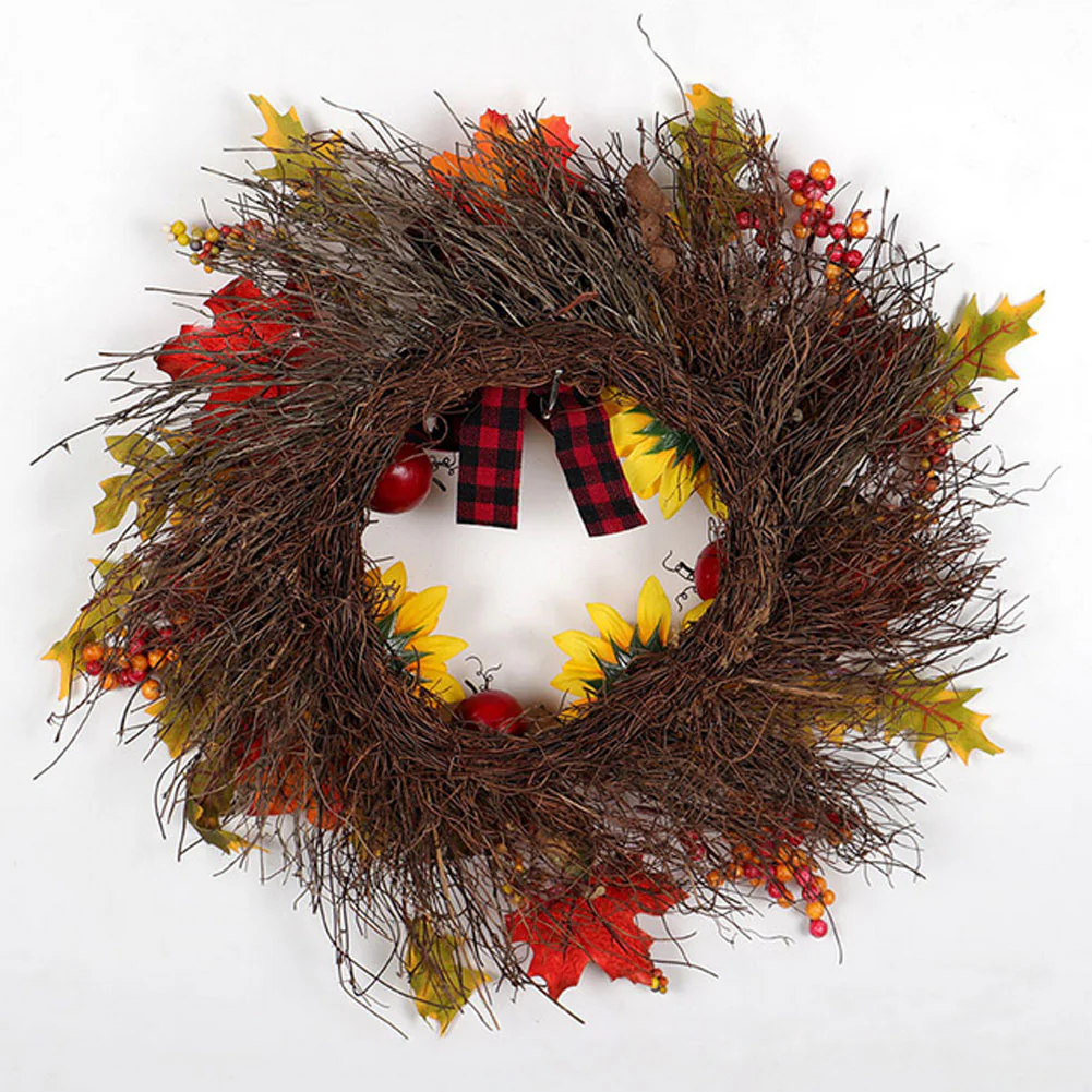 Autumn Sunflower LED Wreath - Image 5
