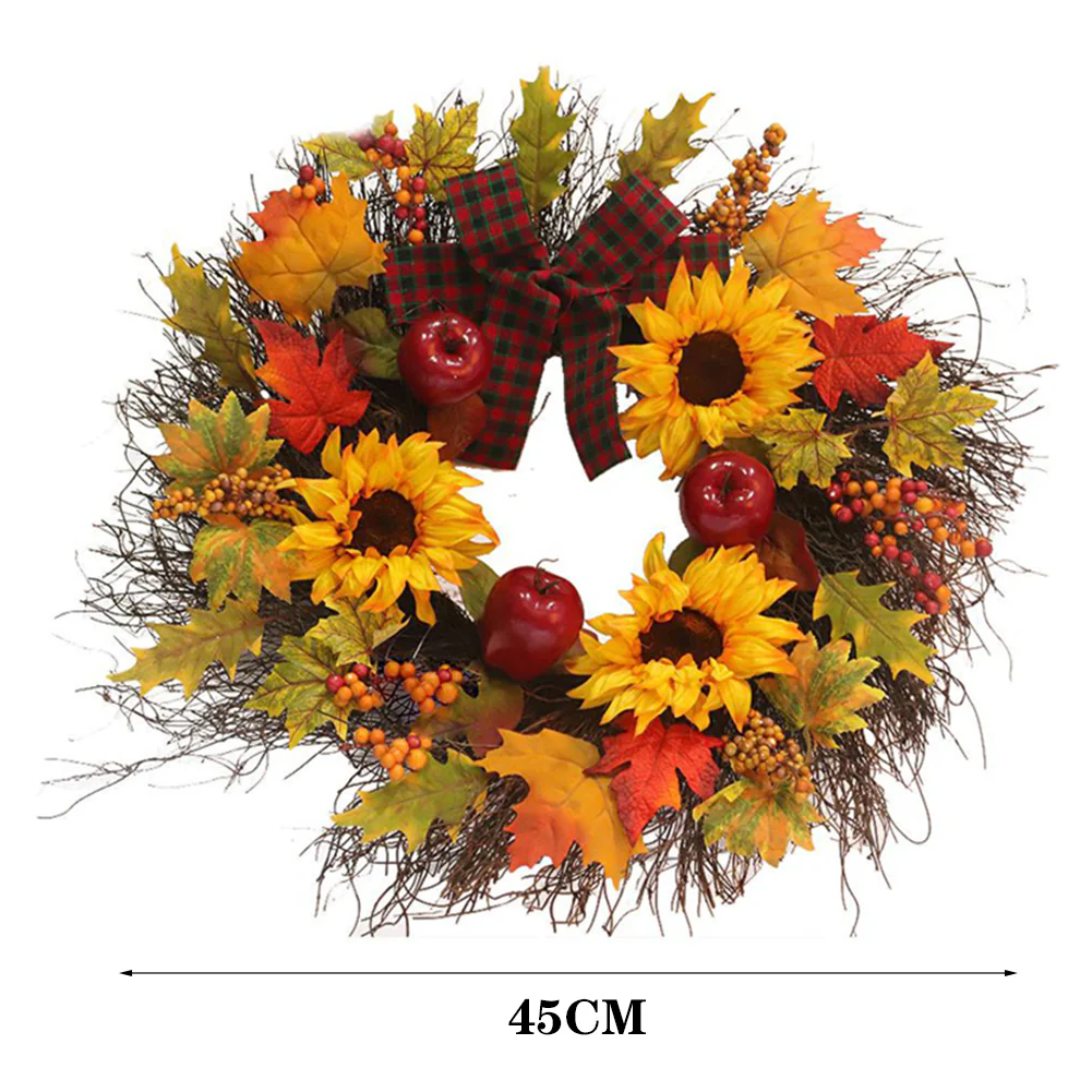 Autumn Sunflower LED Wreath - Image 6