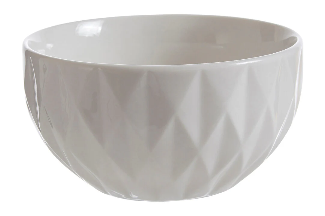 Avie 16 Piece White Embossed Dinner Set. - Image 3