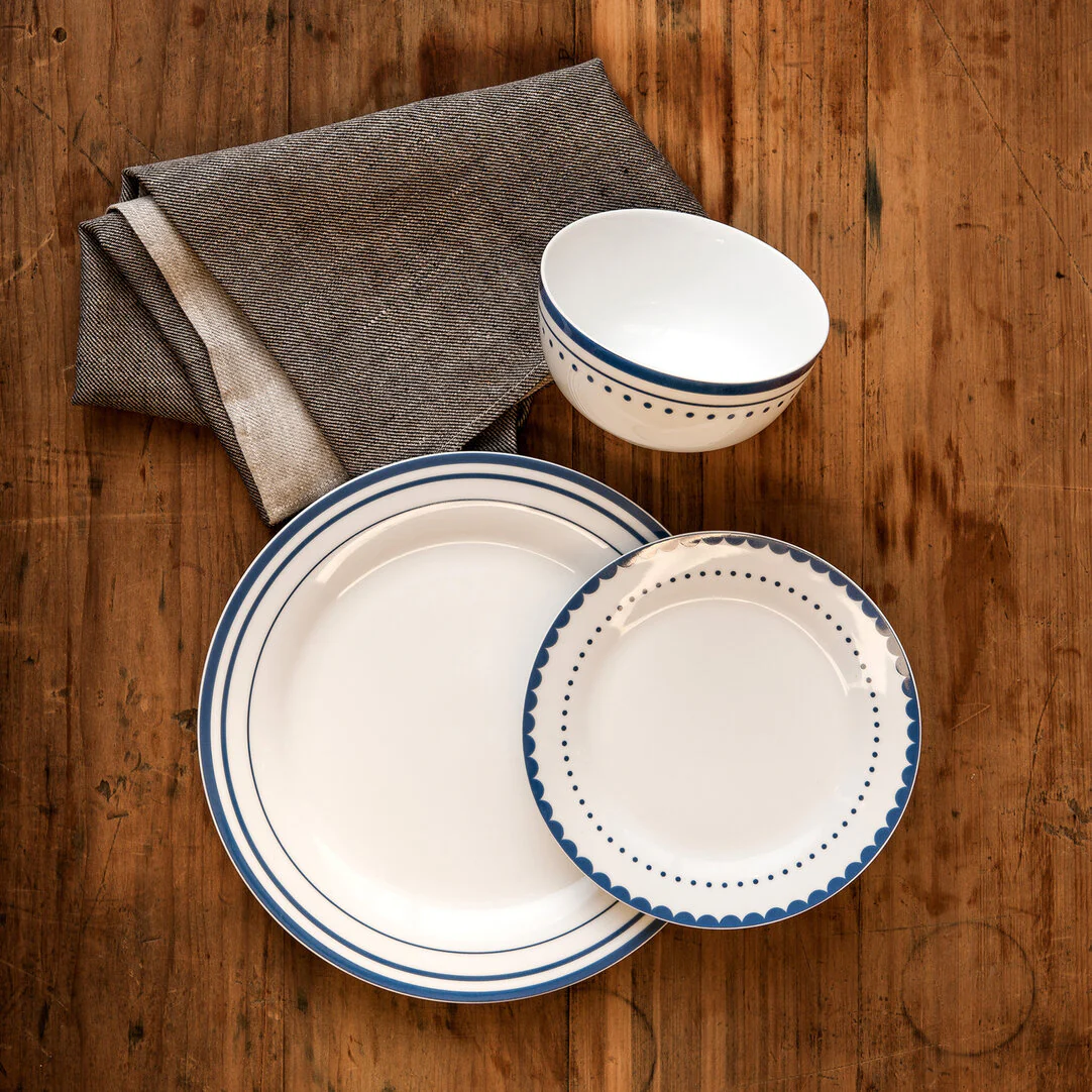 Avie Saturn 12 Piece Blue Dinner Set - Image 2