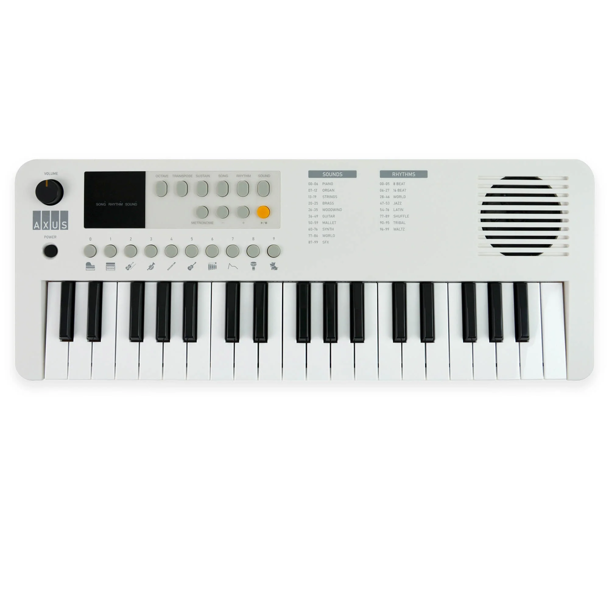 Axus 37 Mini Key Compact Keyboard - Arctic White