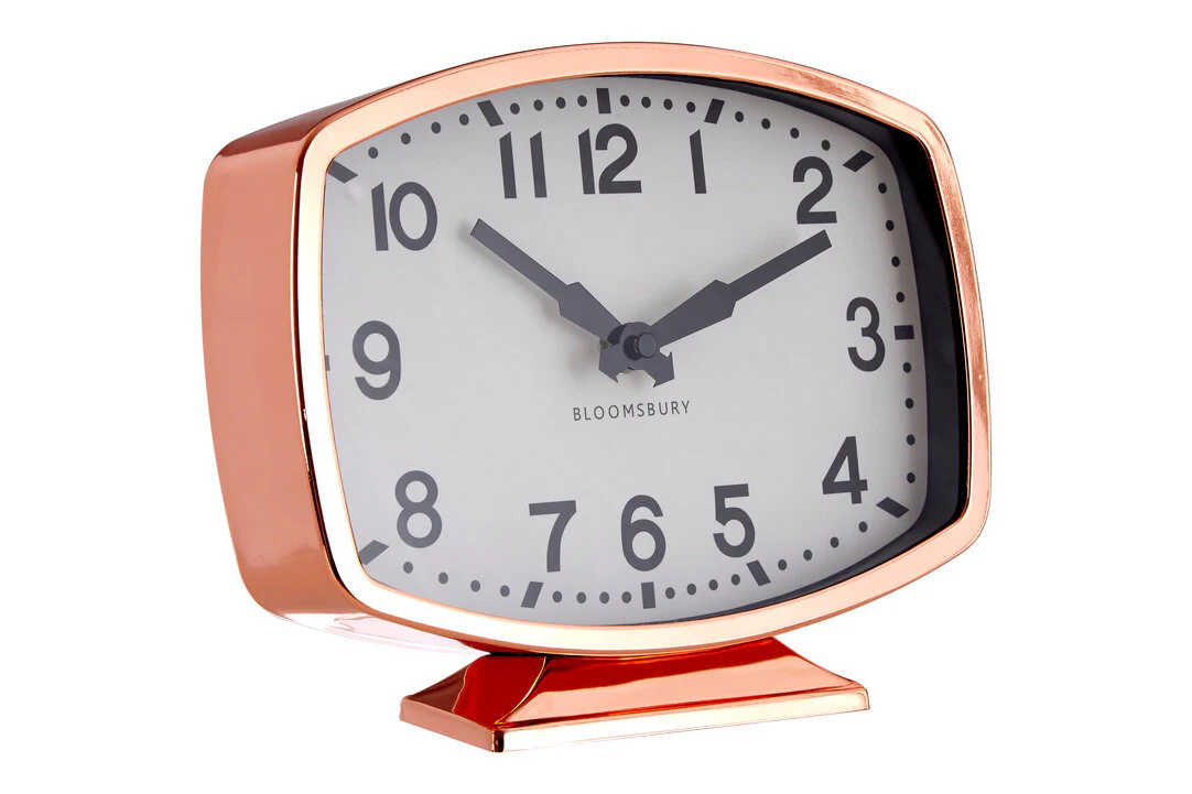 Baillie Rose Gold Finish Table Clock - Image 2
